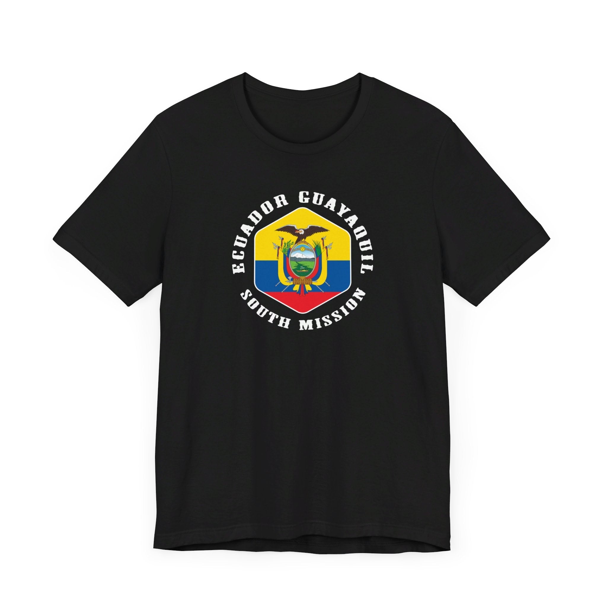 Ecuador Guayaquil South Mission Hexagonal Flag T-shirt - Latter-Day Saint LDS Missionary Gift - Book of Mormon