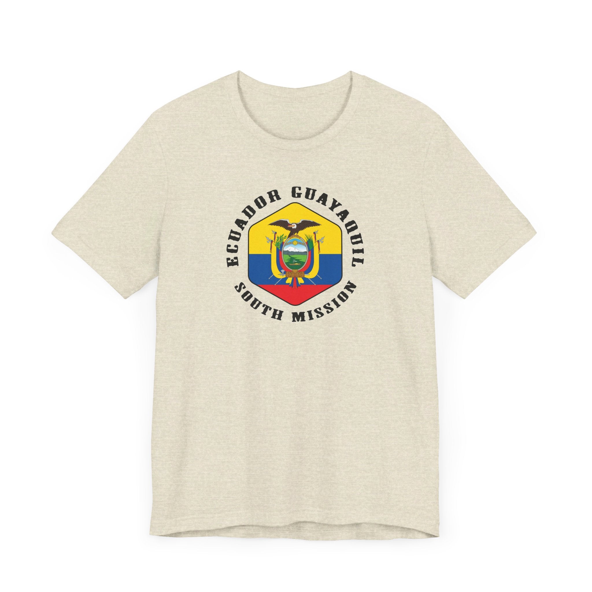Ecuador Guayaquil South Mission Hexagonal Flag T-shirt - Latter-Day Saint LDS Missionary Gift - Book of Mormon
