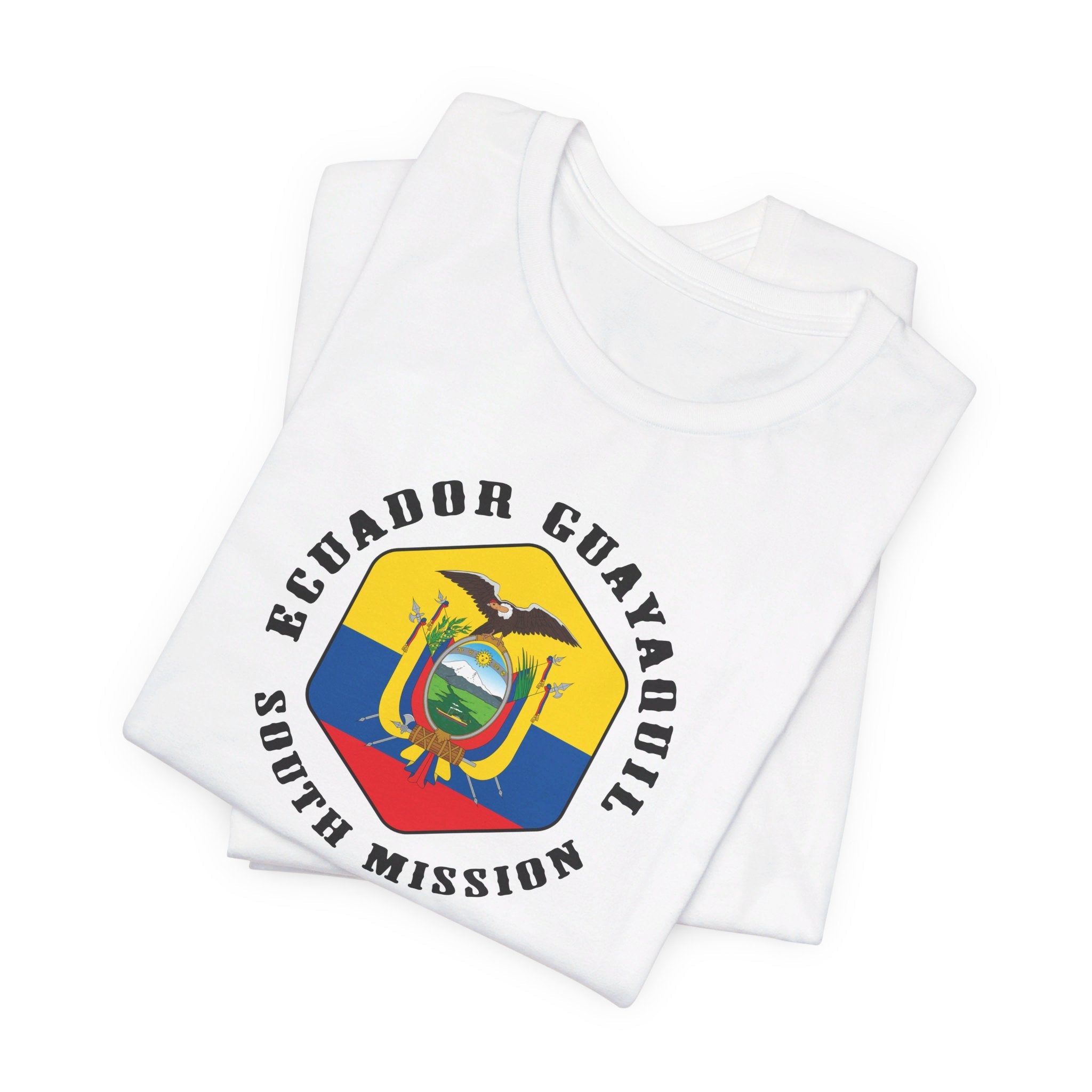 Ecuador Guayaquil South Mission Hexagonal Flag T-shirt - Latter-Day Saint LDS Missionary Gift - Book of Mormon