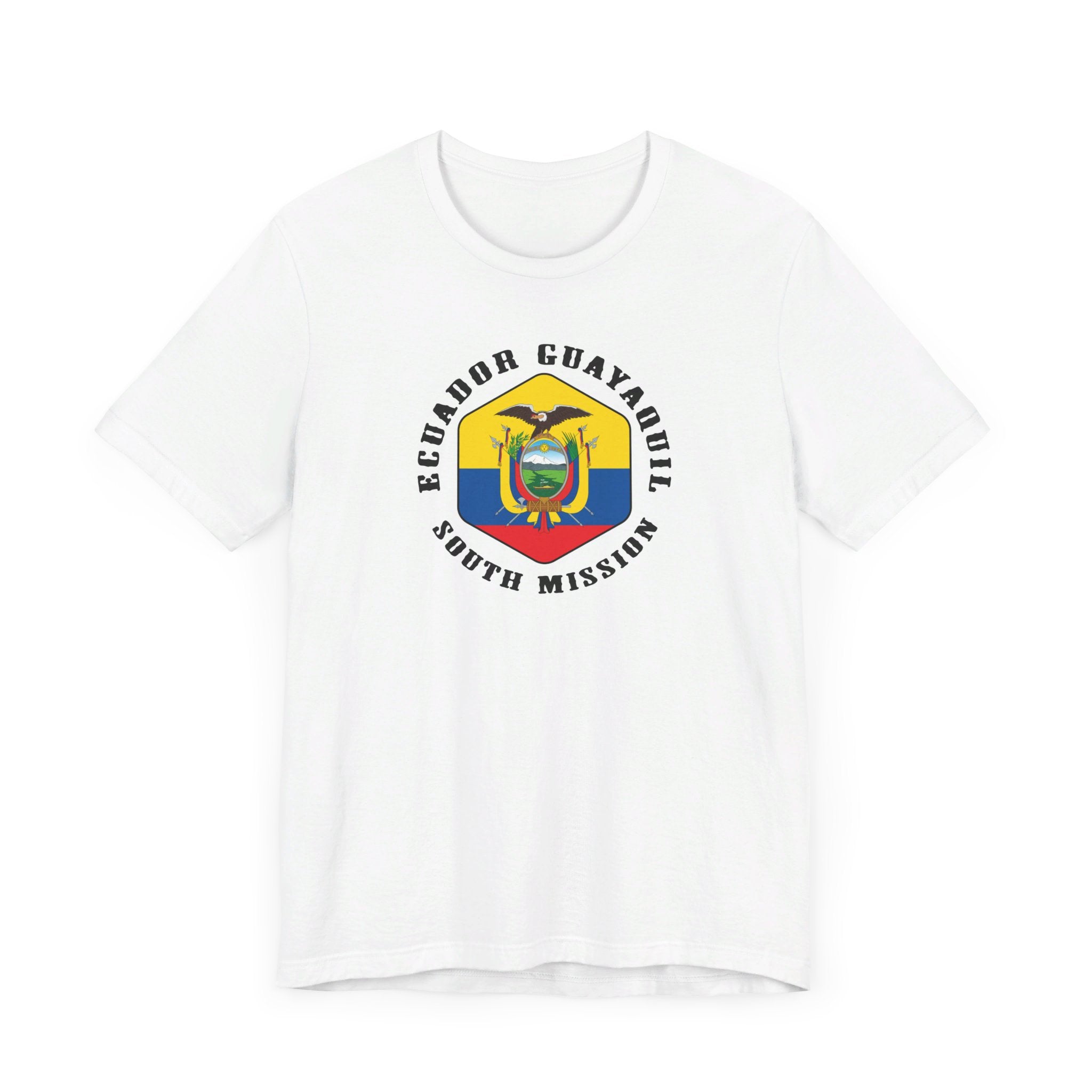 Ecuador Guayaquil South Mission Hexagonal Flag T-shirt - Latter-Day Saint LDS Missionary Gift - Book of Mormon