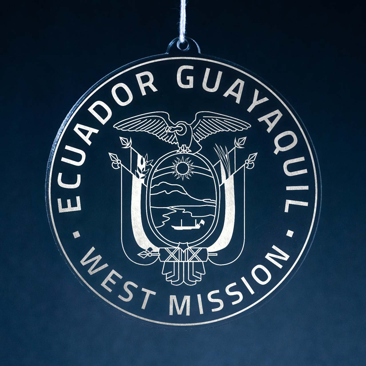 Ecuador Guayaquil West Mission Christmas Ornament - Latter-Day Saint LDS Missionary Gift - Book of Mormon