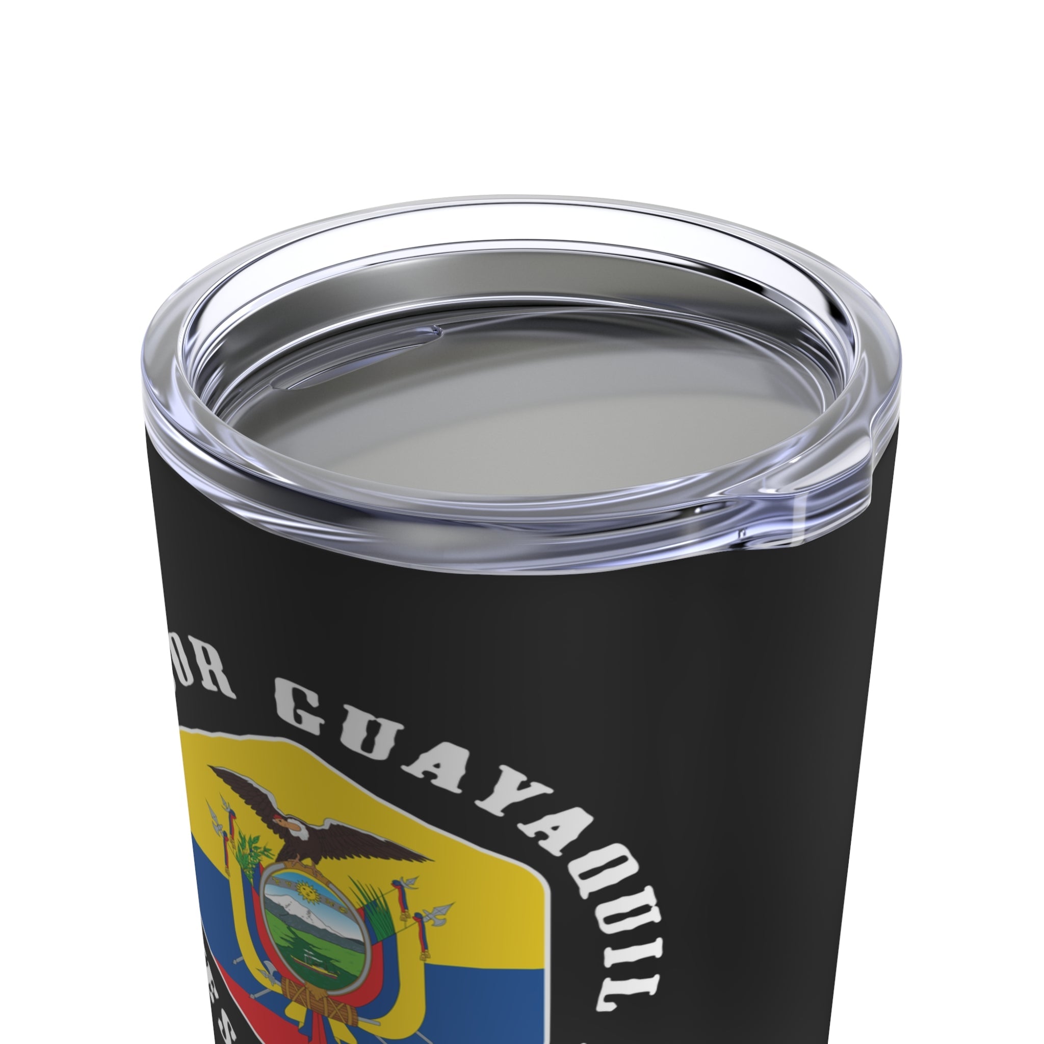 Ecuador Guayaquil West Mission Flag Logo Tumbler 20oz Black - Latter-Day Saint LDS Missionary Gift - Book of Mormon
