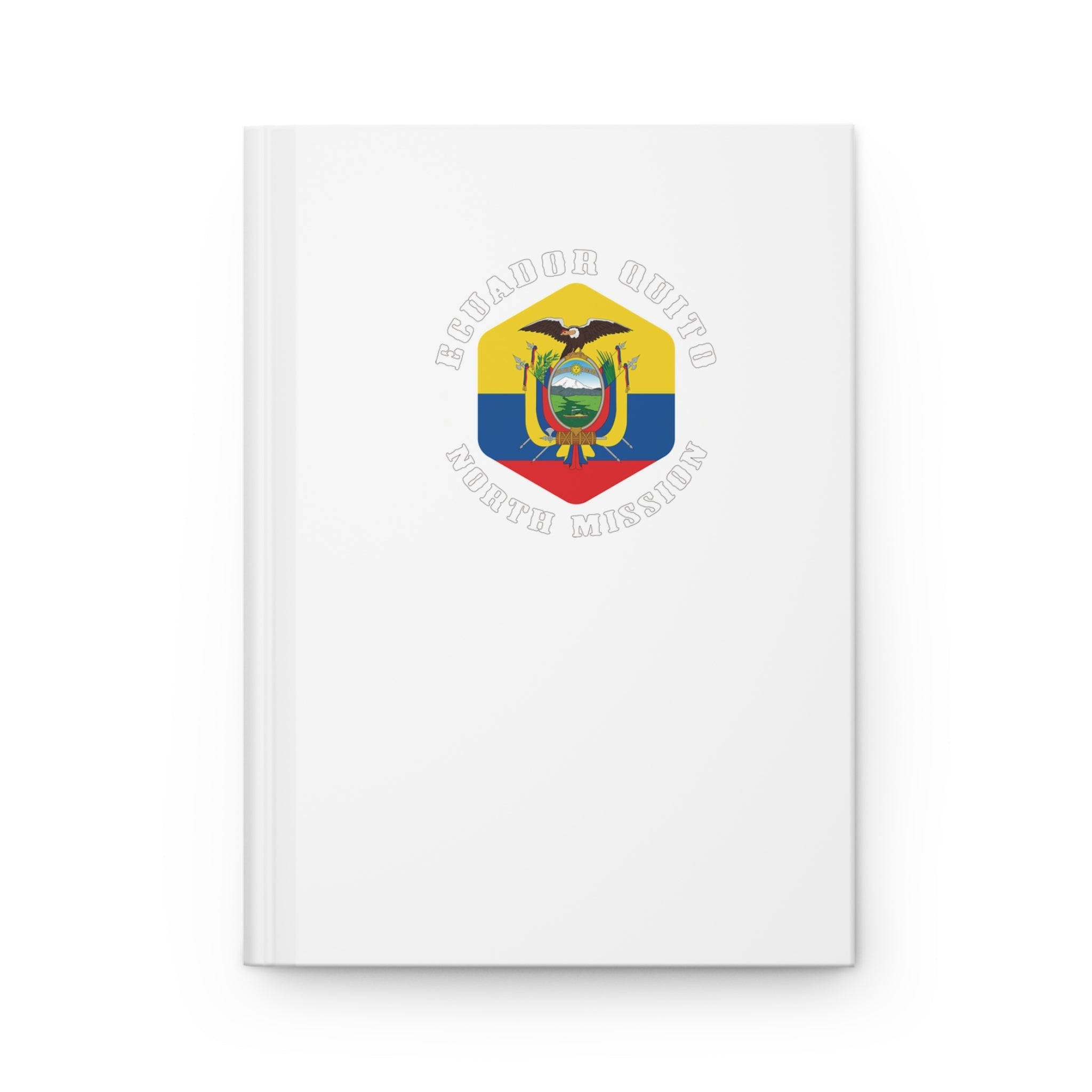 Ecuador Quito North Mission Logo Design White Hardcover Journal Matte - Latter-Day Saint LDS Missionary Gift - Book of Mormon