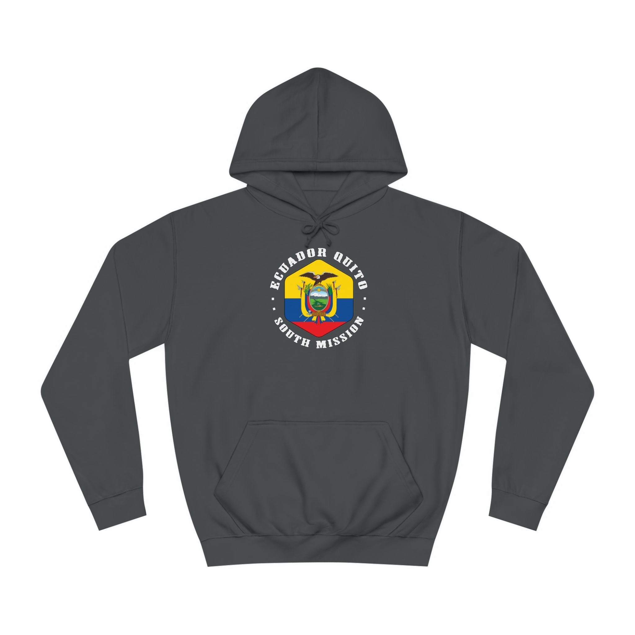 Ecuador Quito South Mission Flag Logo (White Border) College Hoodie - Mission Wishlist - LDS Missionary Gift Store