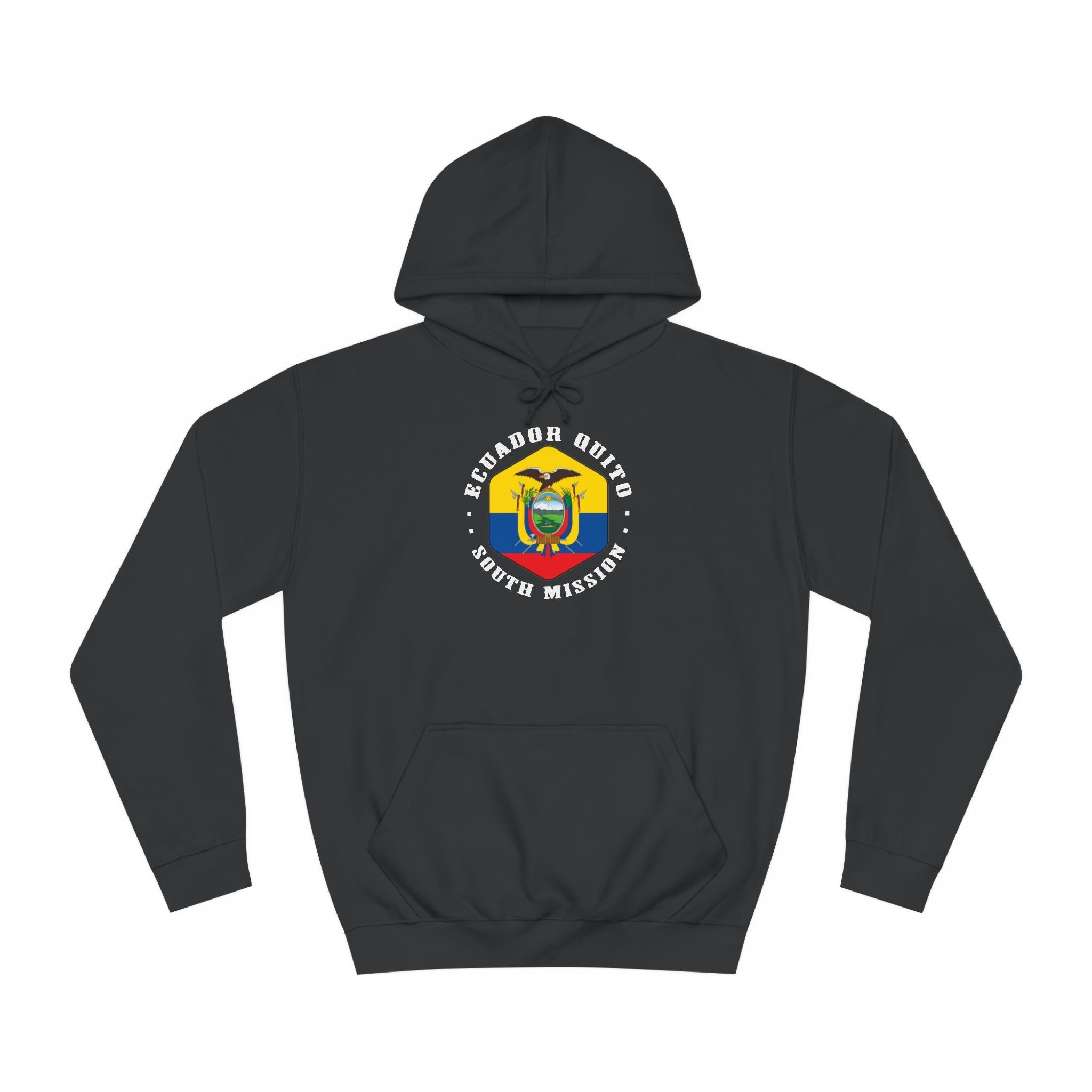 Ecuador Quito South Mission Flag Logo (White Border) College Hoodie - Mission Wishlist - LDS Missionary Gift Store