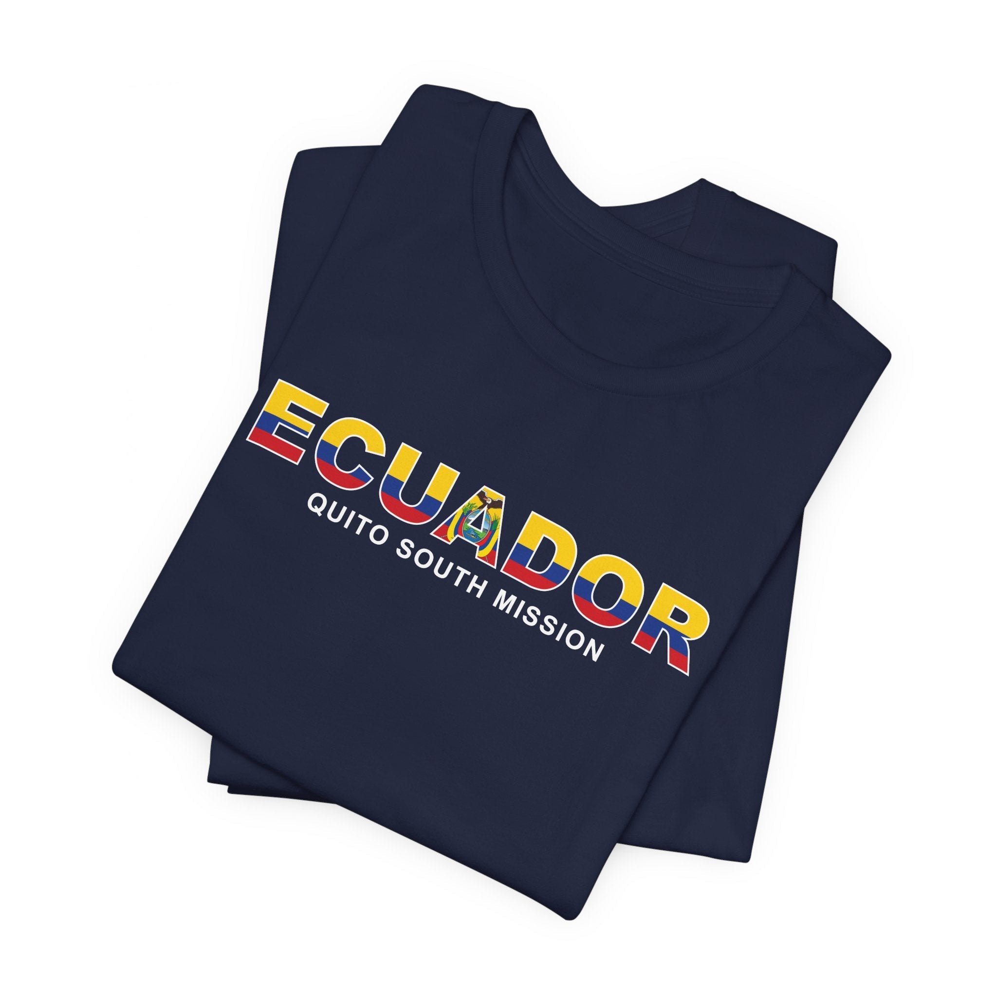 Ecuador Quito South Mission Flag Title T-shirt - Mission Wishlist - LDS Missionary Gift Store