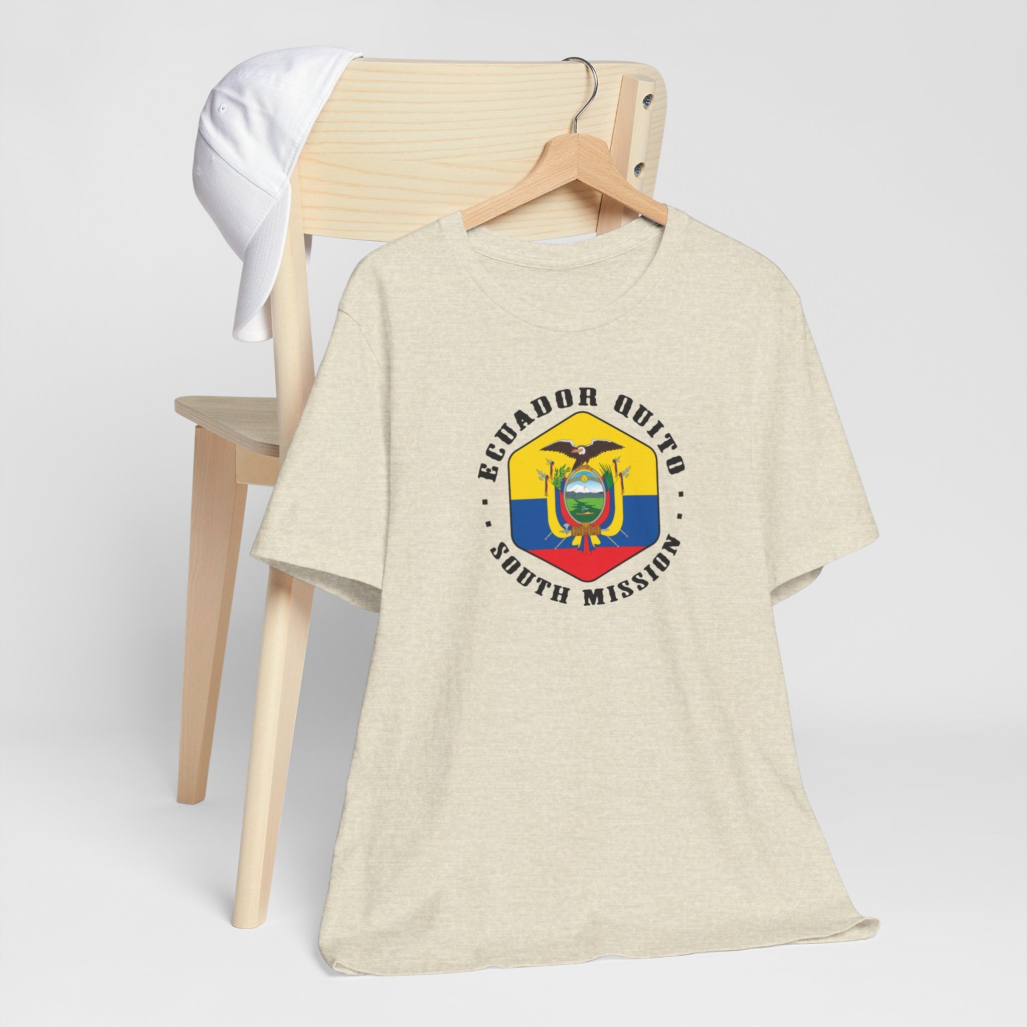 Ecuador Quito South Mission Hexagonal Flag T-shirt - Mission Wishlist - LDS Missionary Gift Store