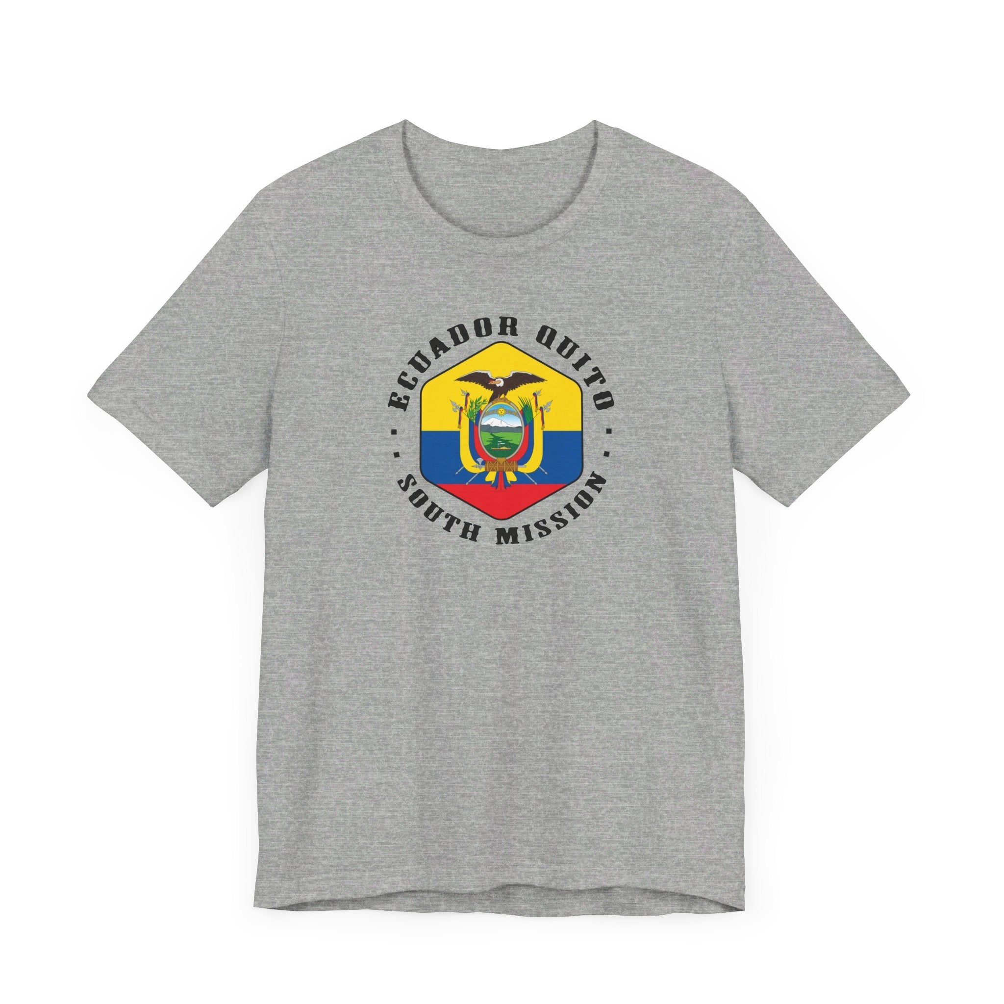 Ecuador Quito South Mission Hexagonal Flag T-shirt - Mission Wishlist - LDS Missionary Gift Store
