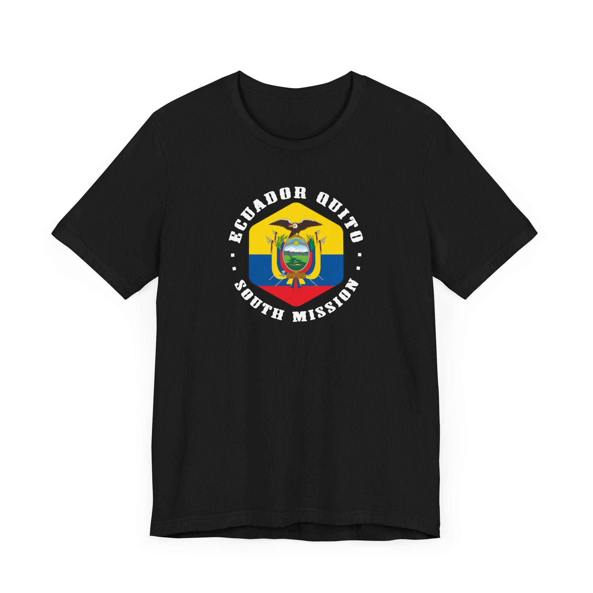 Ecuador Quito South Mission Hexagonal Flag T-shirt - Mission Wishlist - LDS Missionary Gift Store