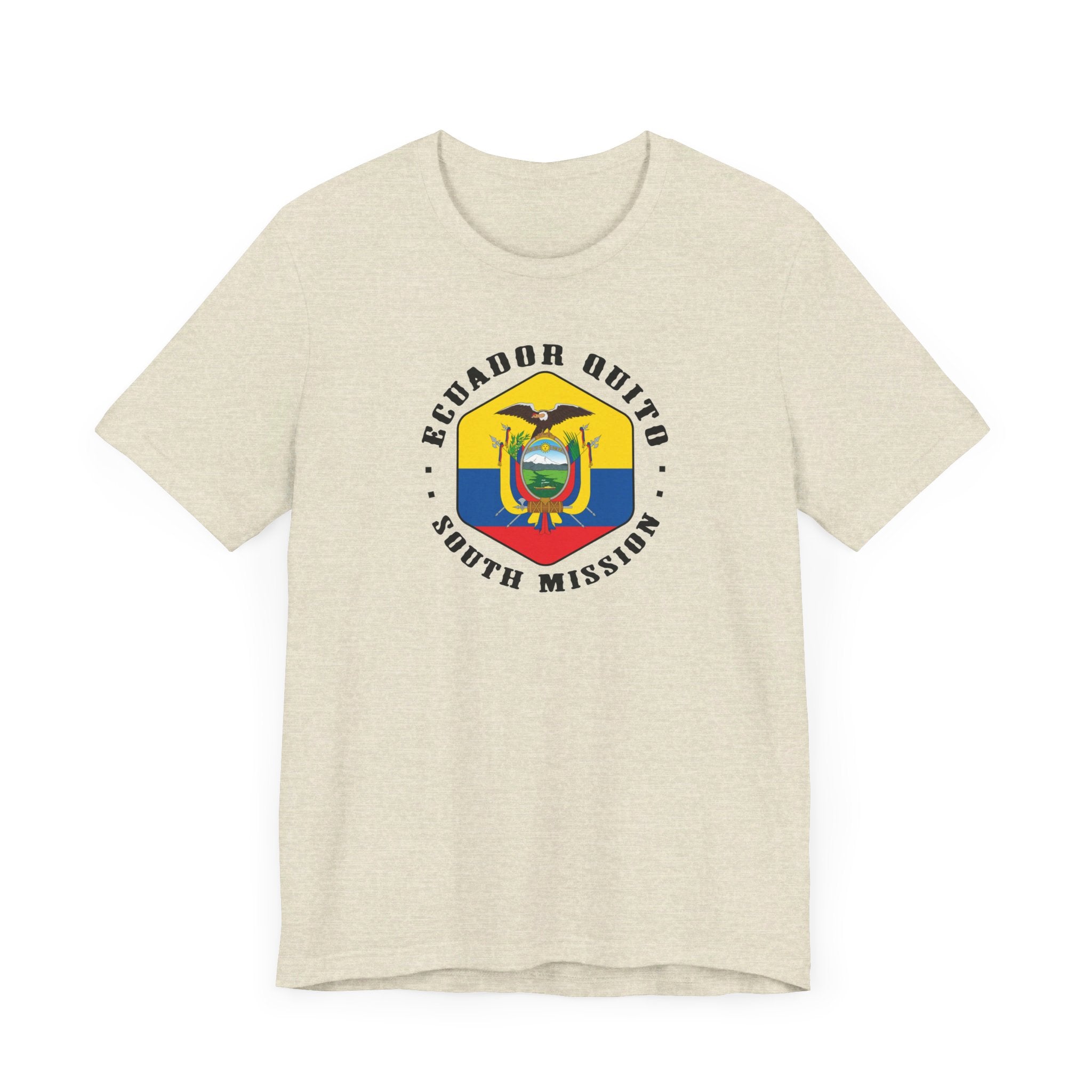 Ecuador Quito South Mission Hexagonal Flag T-shirt - Mission Wishlist - LDS Missionary Gift Store