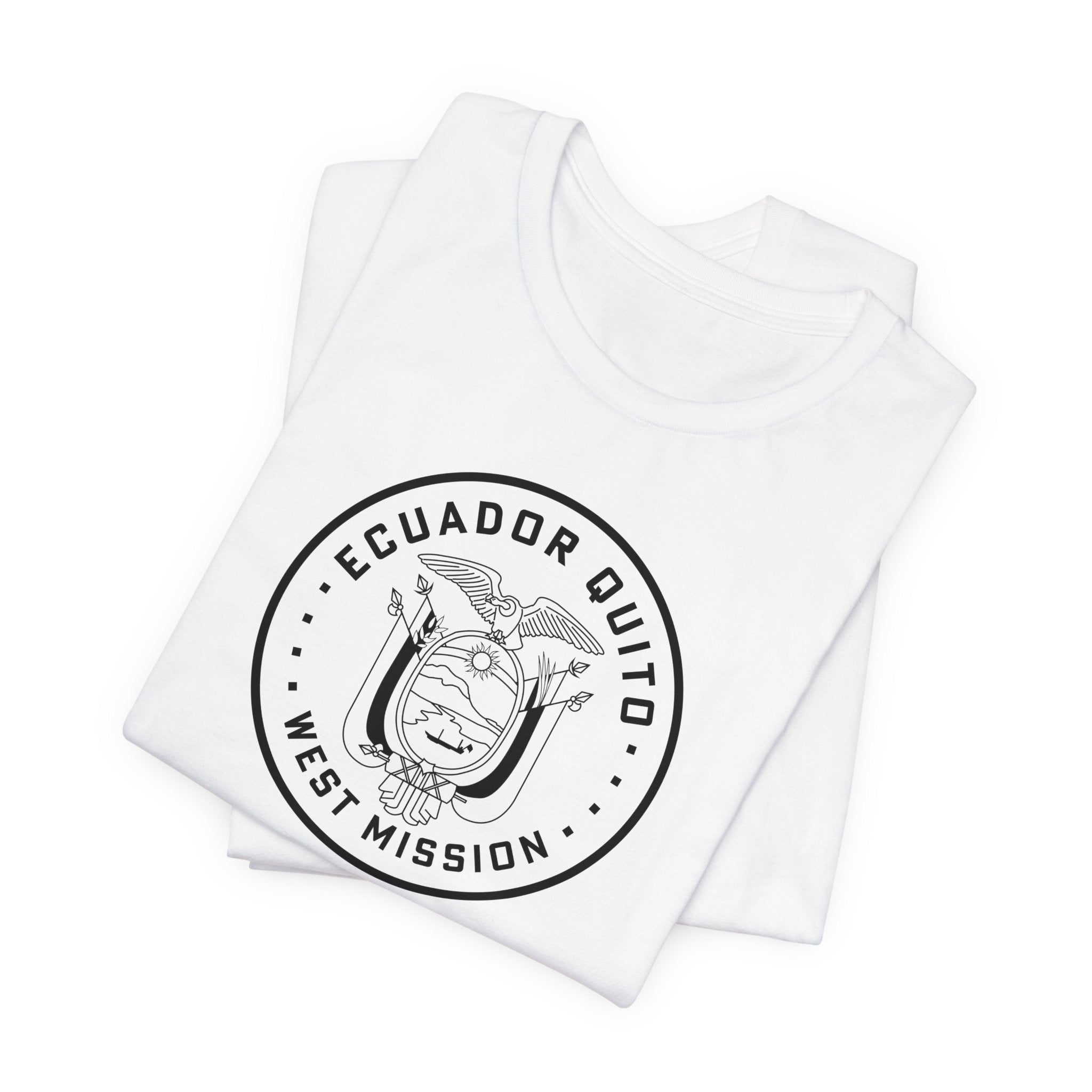 Ecuador Quito West Mission Circular Monochrome Logo T-Shirt - Mission Wishlist - LDS Missionary Gift Store