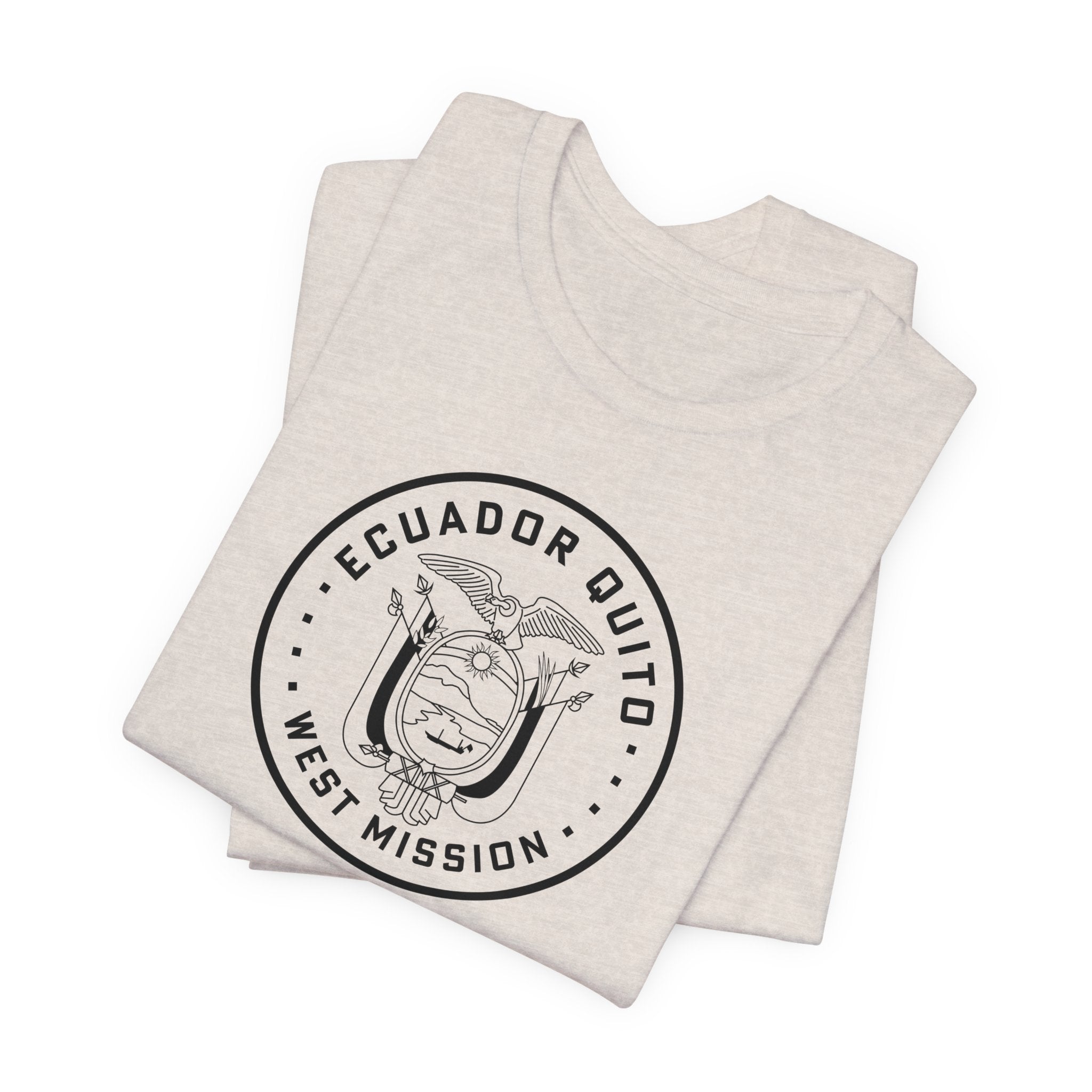 Ecuador Quito West Mission Circular Monochrome Logo T-Shirt - Mission Wishlist - LDS Missionary Gift Store