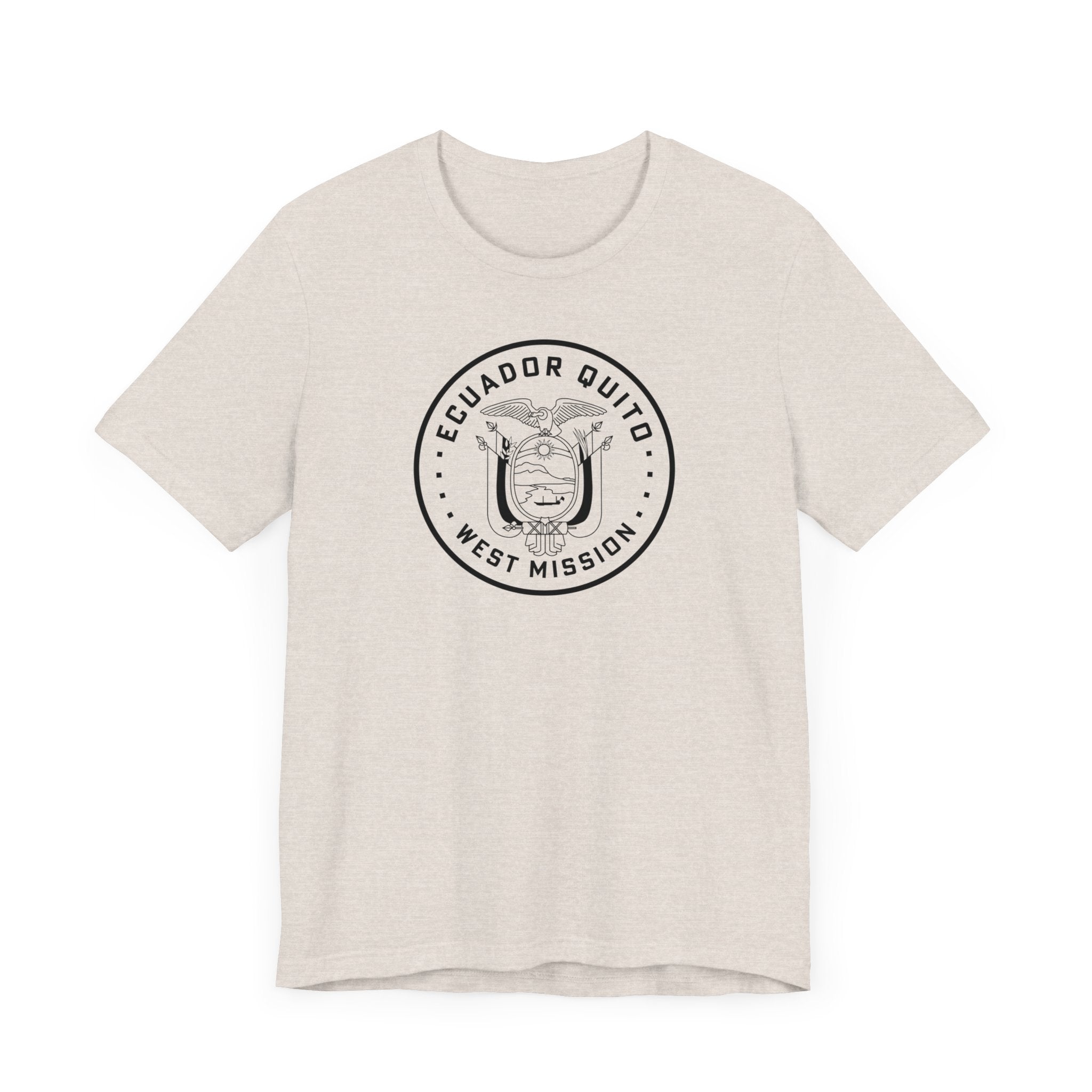 Ecuador Quito West Mission Circular Monochrome Logo T-Shirt - Mission Wishlist - LDS Missionary Gift Store