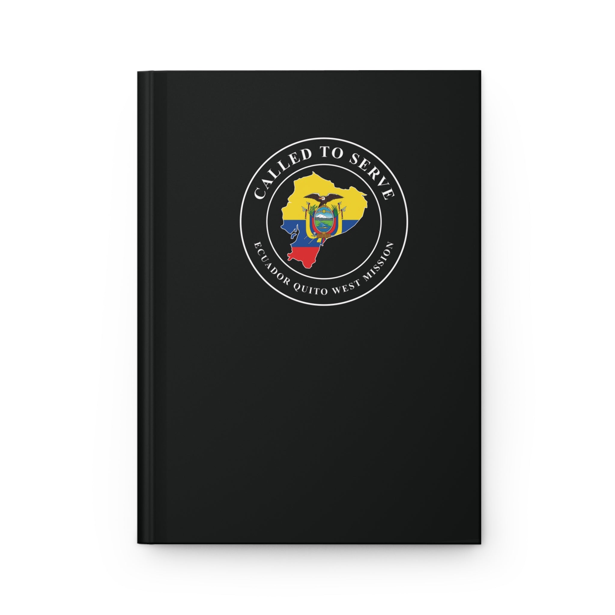 Ecuador Quito West Mission Flag Map Called to Serve Black Hardcover Journal Matte - Mission Wishlist - LDS Missionary Gift Store