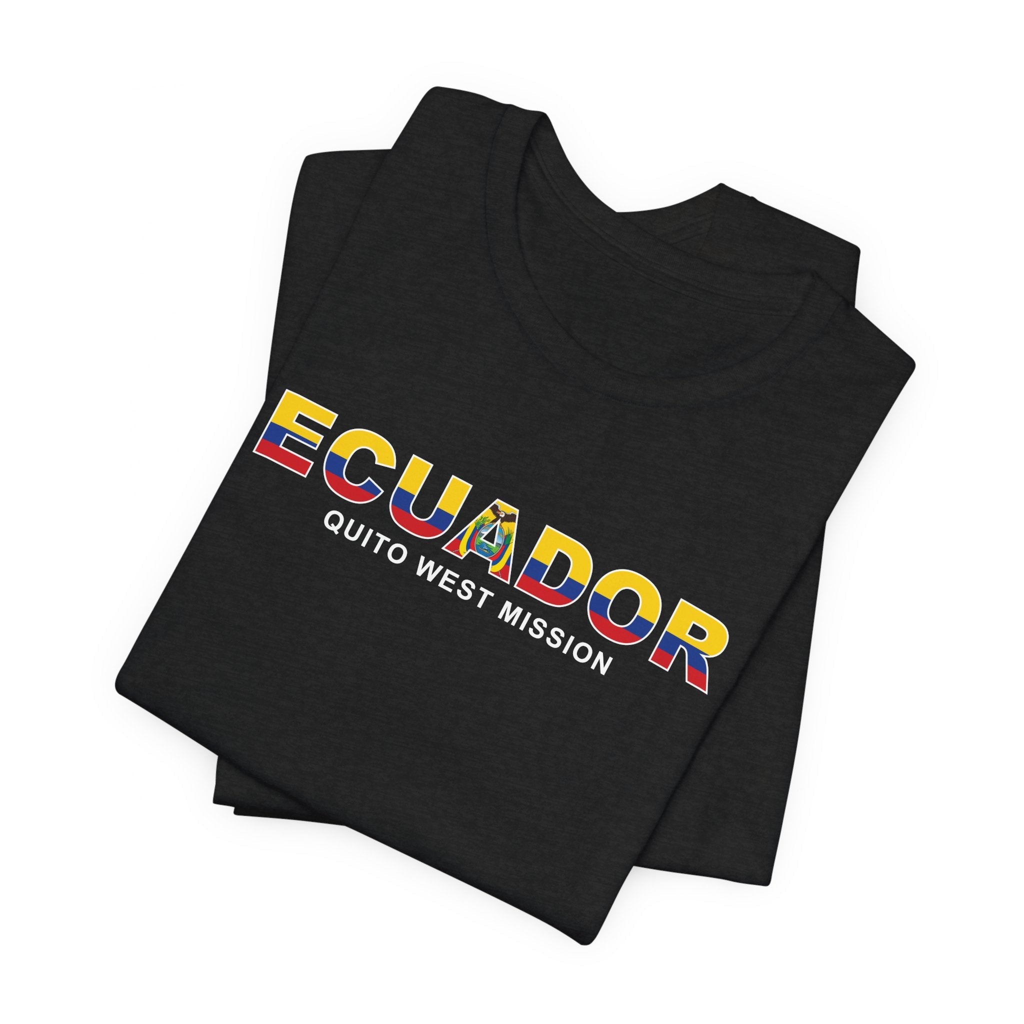 Ecuador Quito West Mission Flag Title T-shirt - Mission Wishlist - LDS Missionary Gift Store