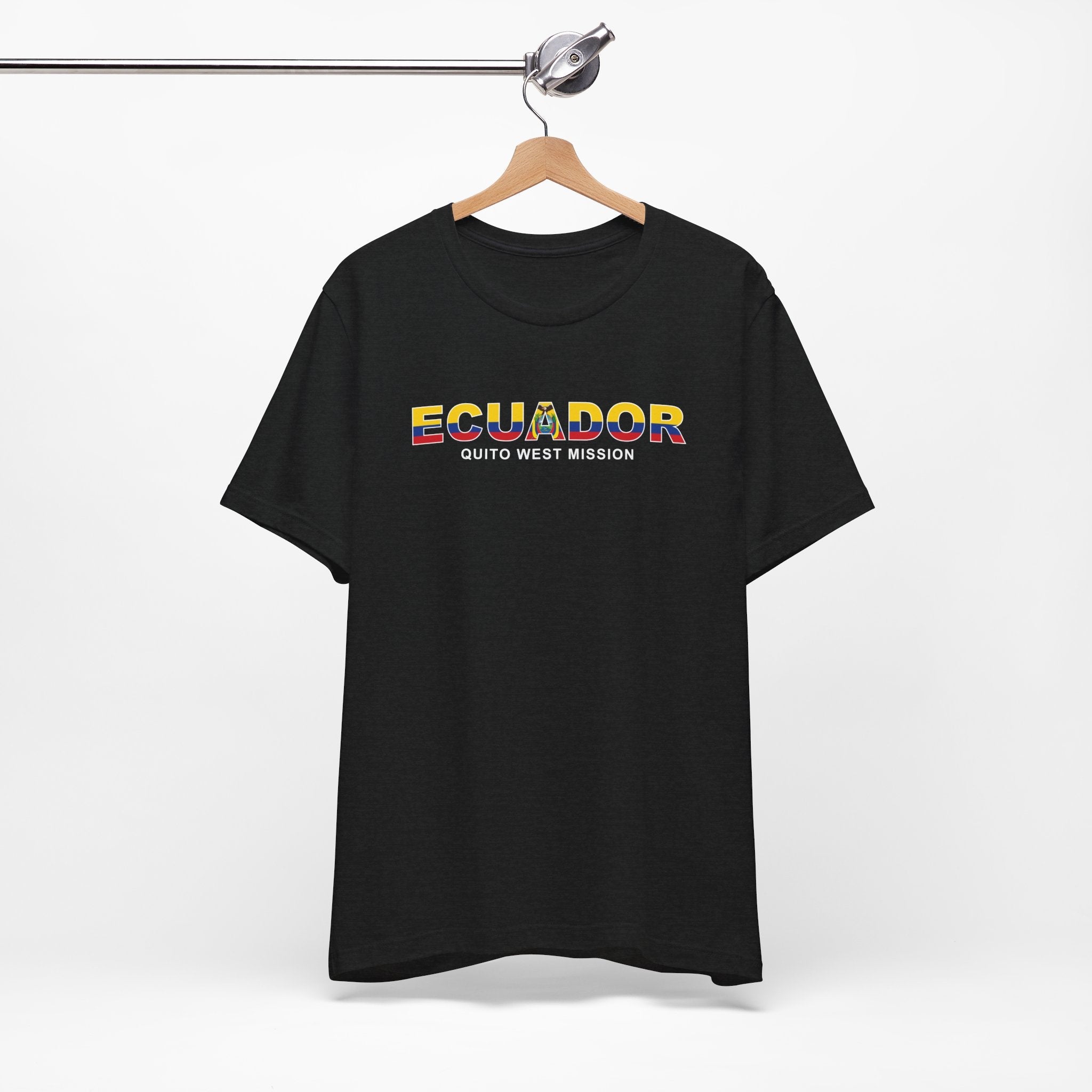 Ecuador Quito West Mission Flag Title T-shirt - Mission Wishlist - LDS Missionary Gift Store