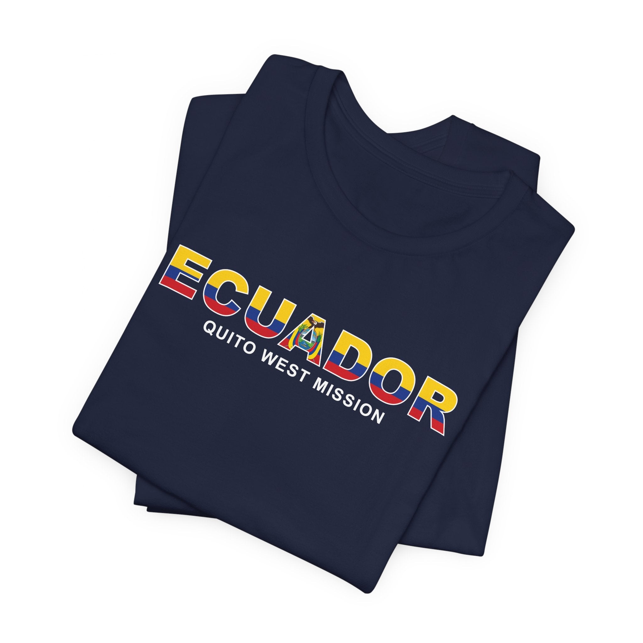 Ecuador Quito West Mission Flag Title T-shirt - Mission Wishlist - LDS Missionary Gift Store