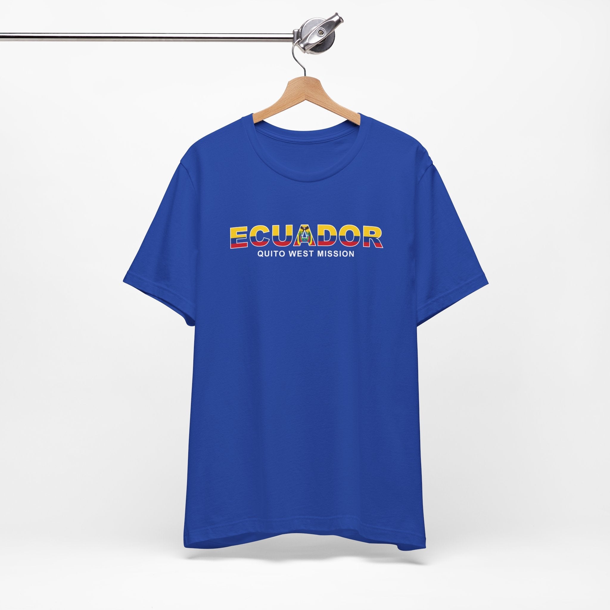 Ecuador Quito West Mission Flag Title T-shirt - Mission Wishlist - LDS Missionary Gift Store