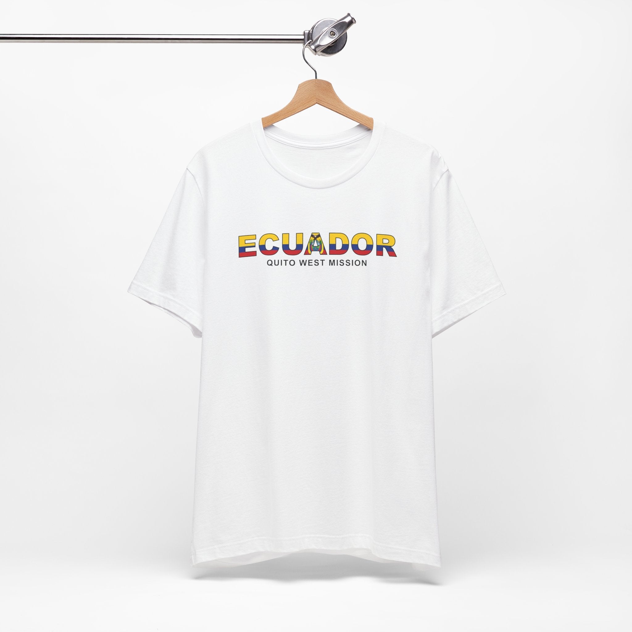 Ecuador Quito West Mission Flag Title T-shirt - Mission Wishlist - LDS Missionary Gift Store