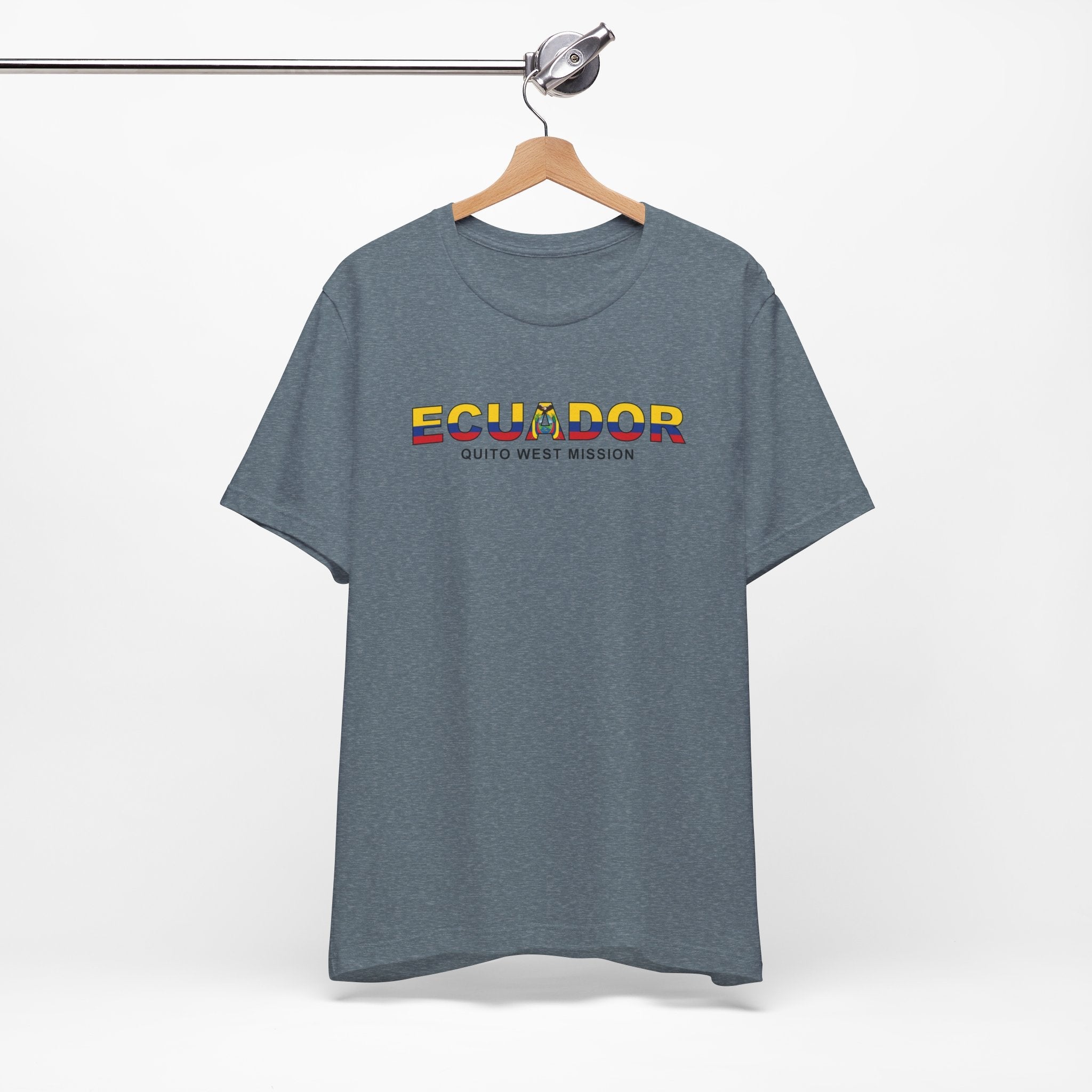 Ecuador Quito West Mission Flag Title T-shirt - Mission Wishlist - LDS Missionary Gift Store