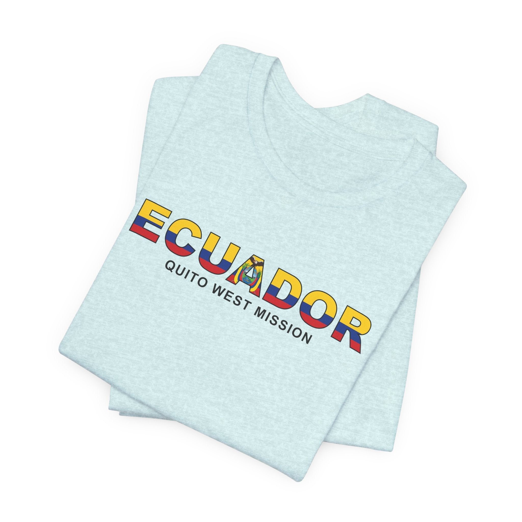 Ecuador Quito West Mission Flag Title T-shirt - Mission Wishlist - LDS Missionary Gift Store
