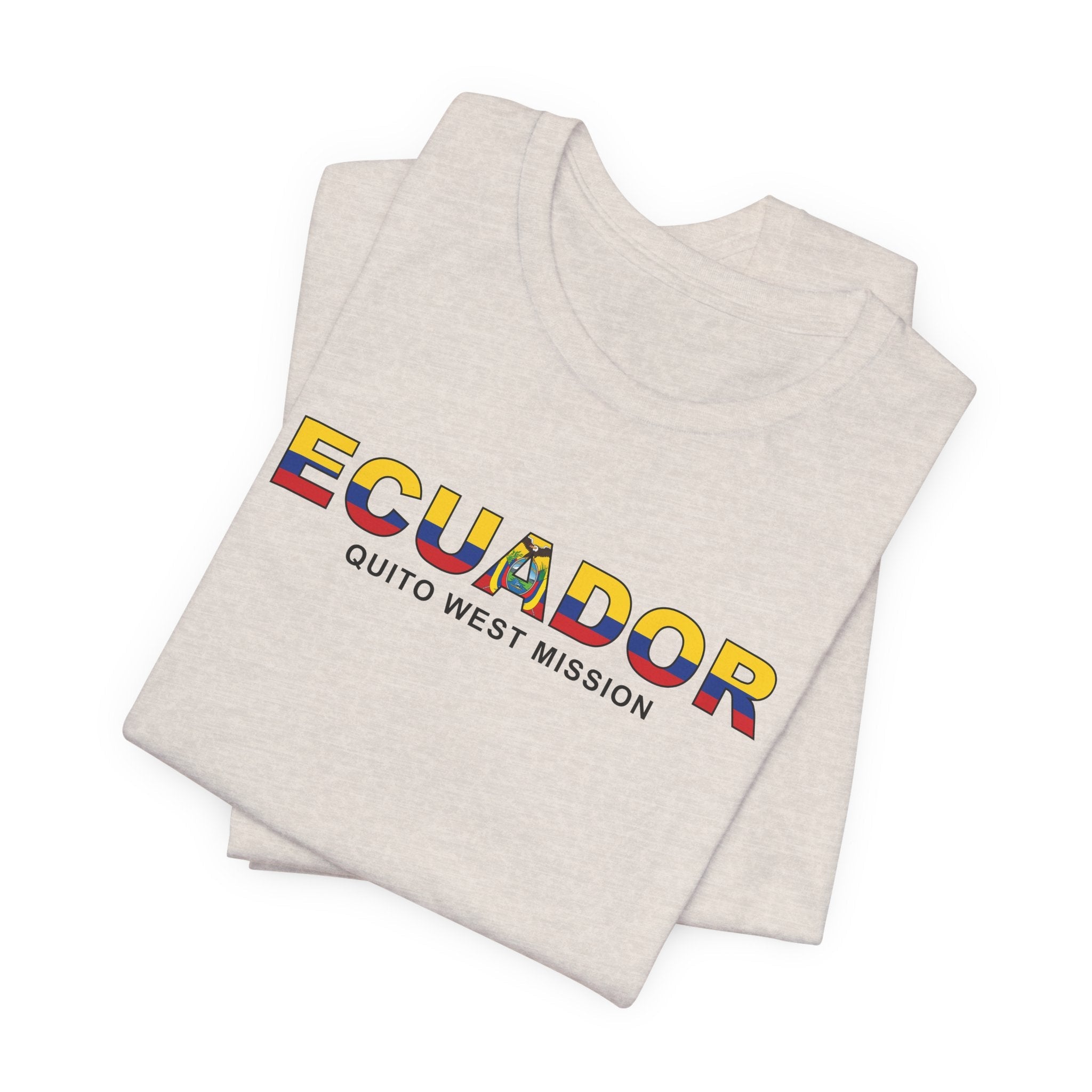 Ecuador Quito West Mission Flag Title T-shirt - Mission Wishlist - LDS Missionary Gift Store