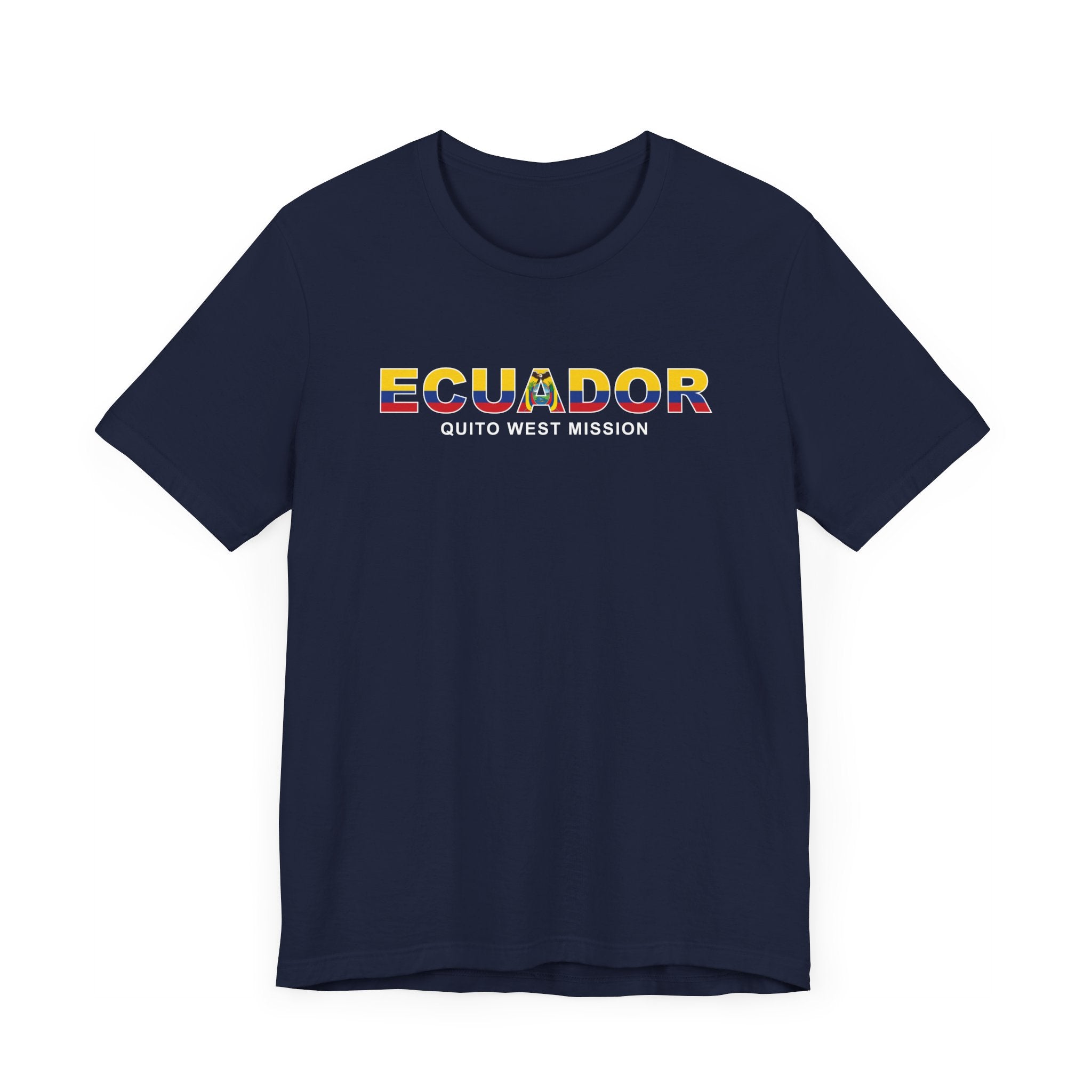 Ecuador Quito West Mission Flag Title T-shirt - Mission Wishlist - LDS Missionary Gift Store