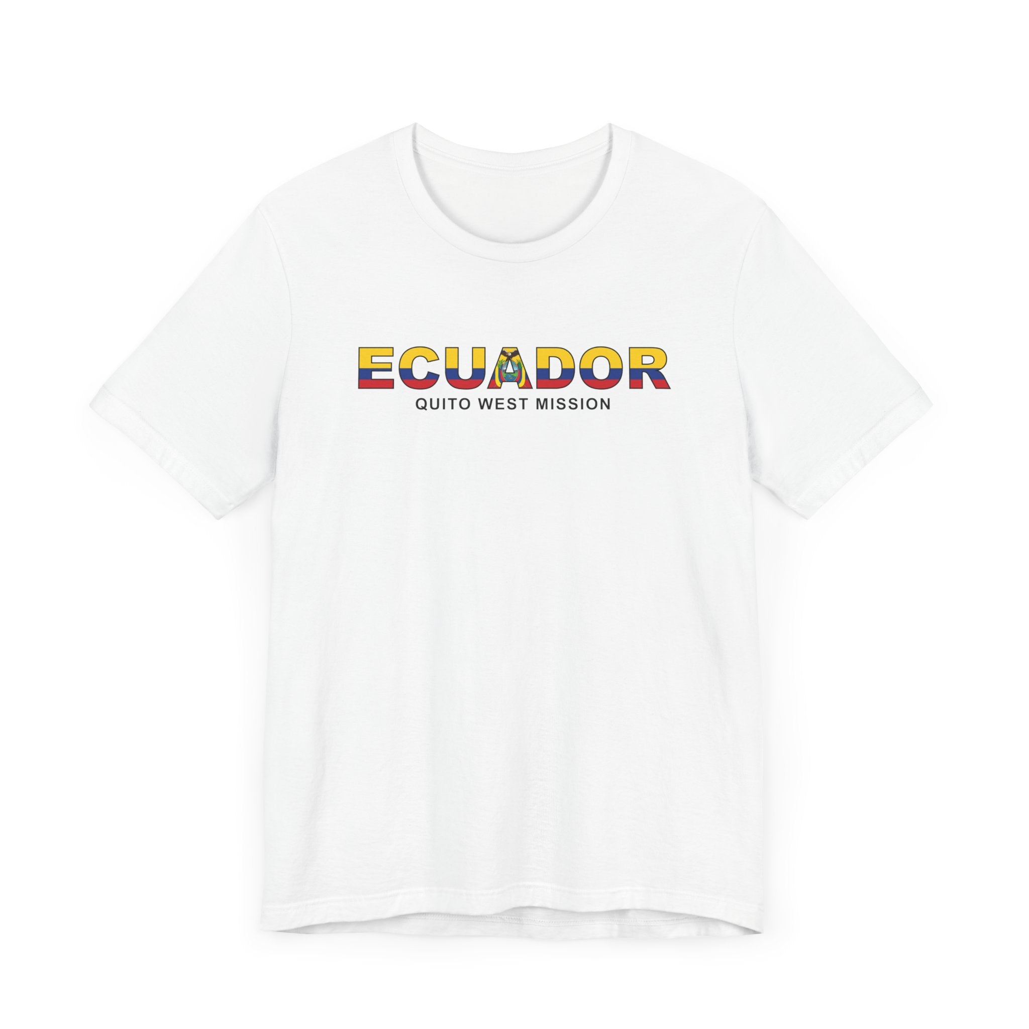 Ecuador Quito West Mission Flag Title T-shirt - Mission Wishlist - LDS Missionary Gift Store