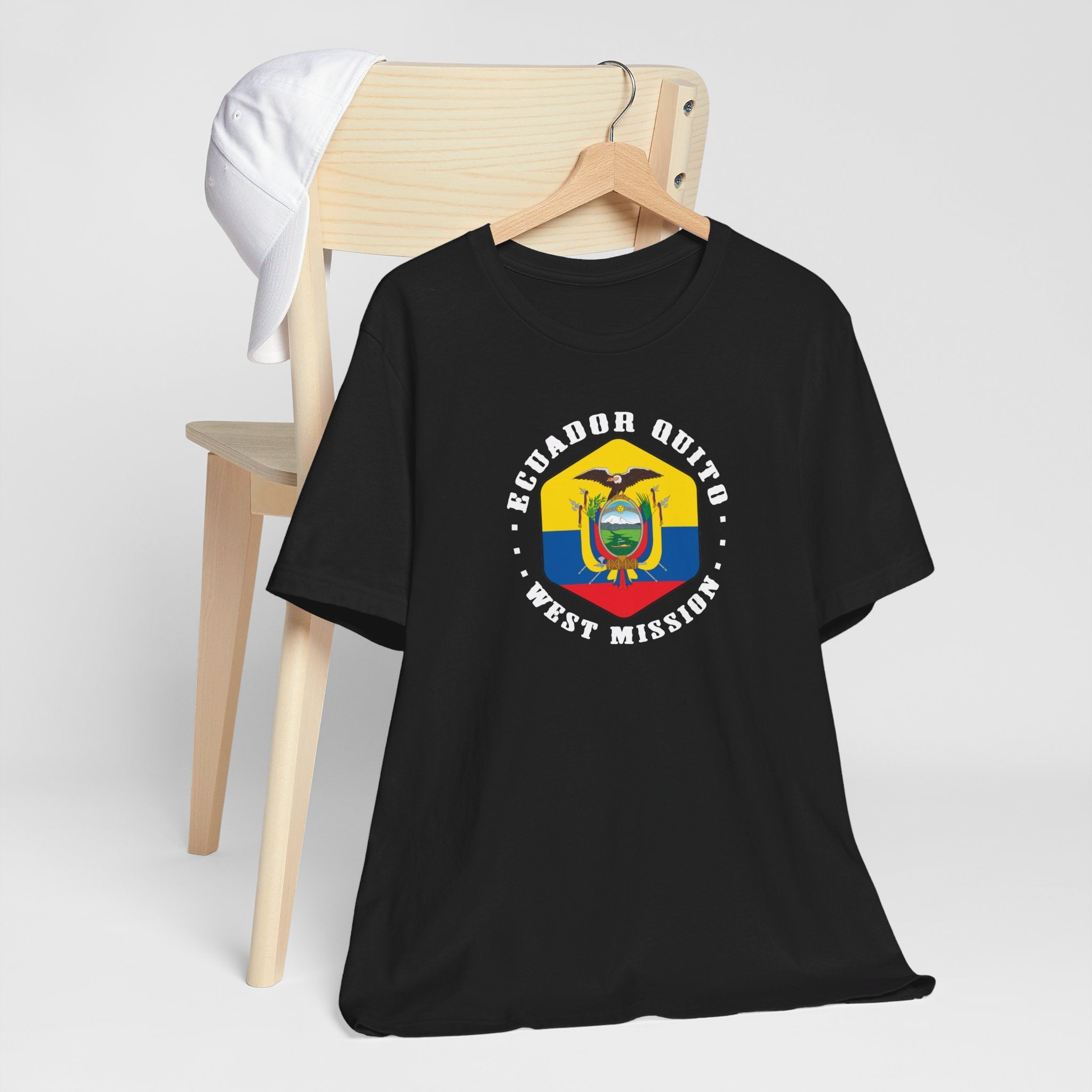Ecuador Quito West Mission Hexagonal Flag T-shirt - Mission Wishlist - LDS Missionary Gift Store