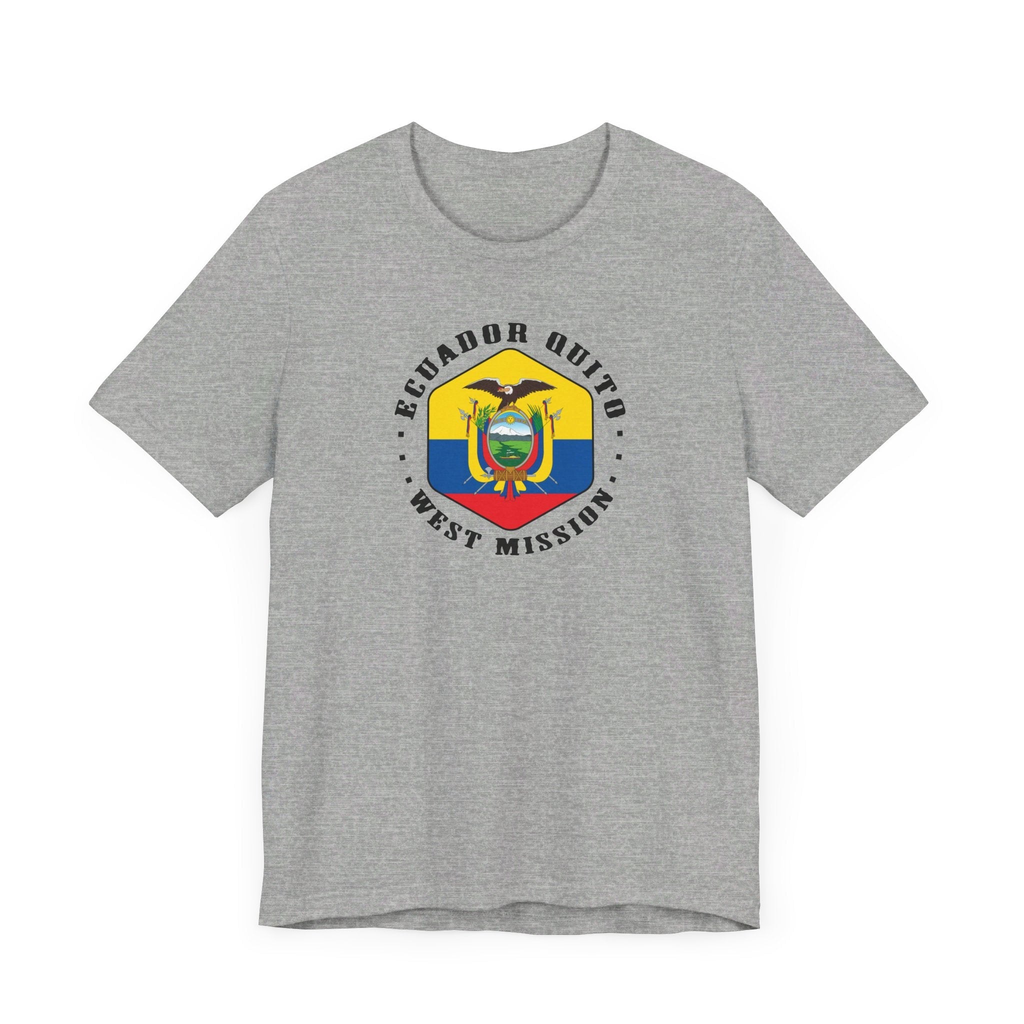 Ecuador Quito West Mission Hexagonal Flag T-shirt - Mission Wishlist - LDS Missionary Gift Store
