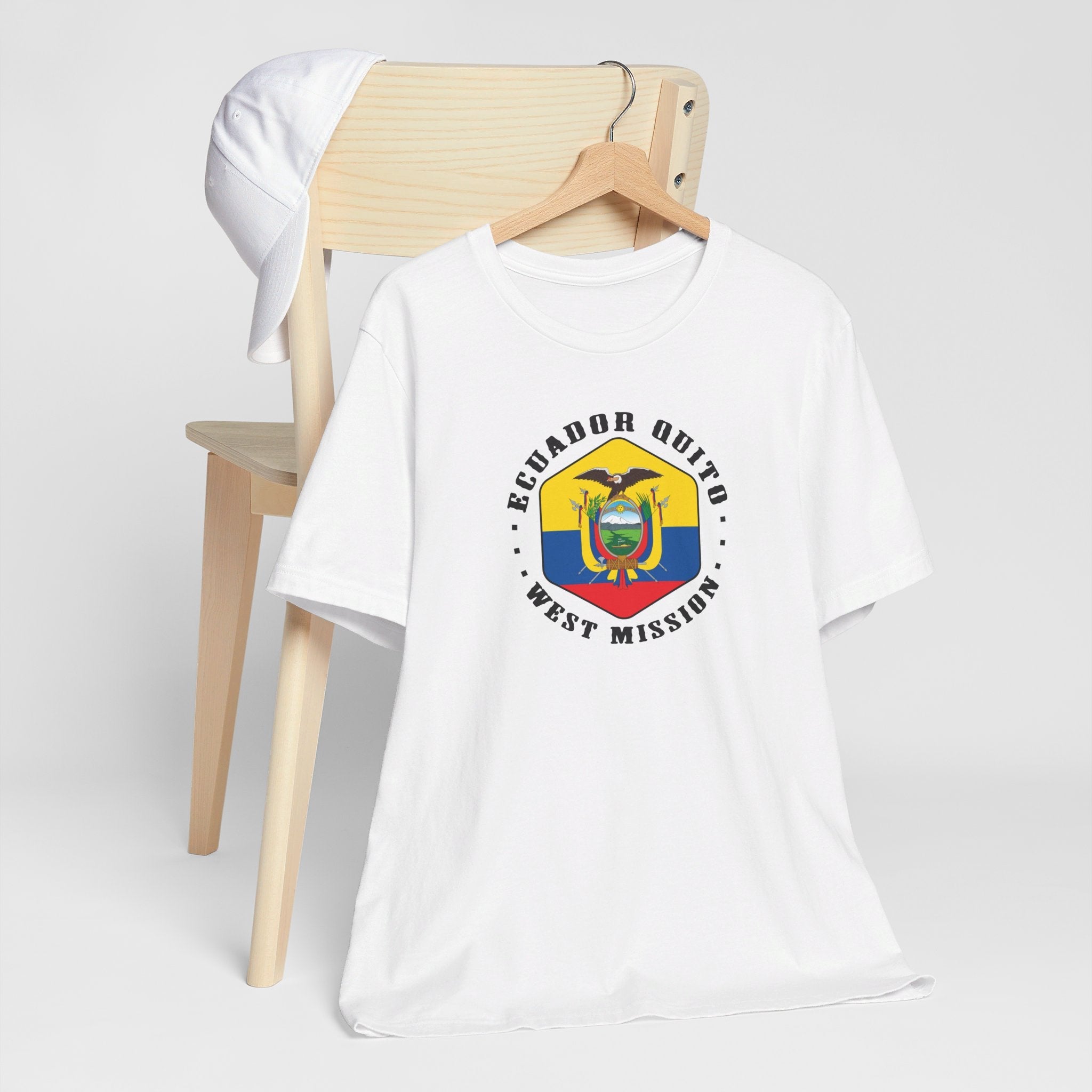 Ecuador Quito West Mission Hexagonal Flag T-shirt - Mission Wishlist - LDS Missionary Gift Store