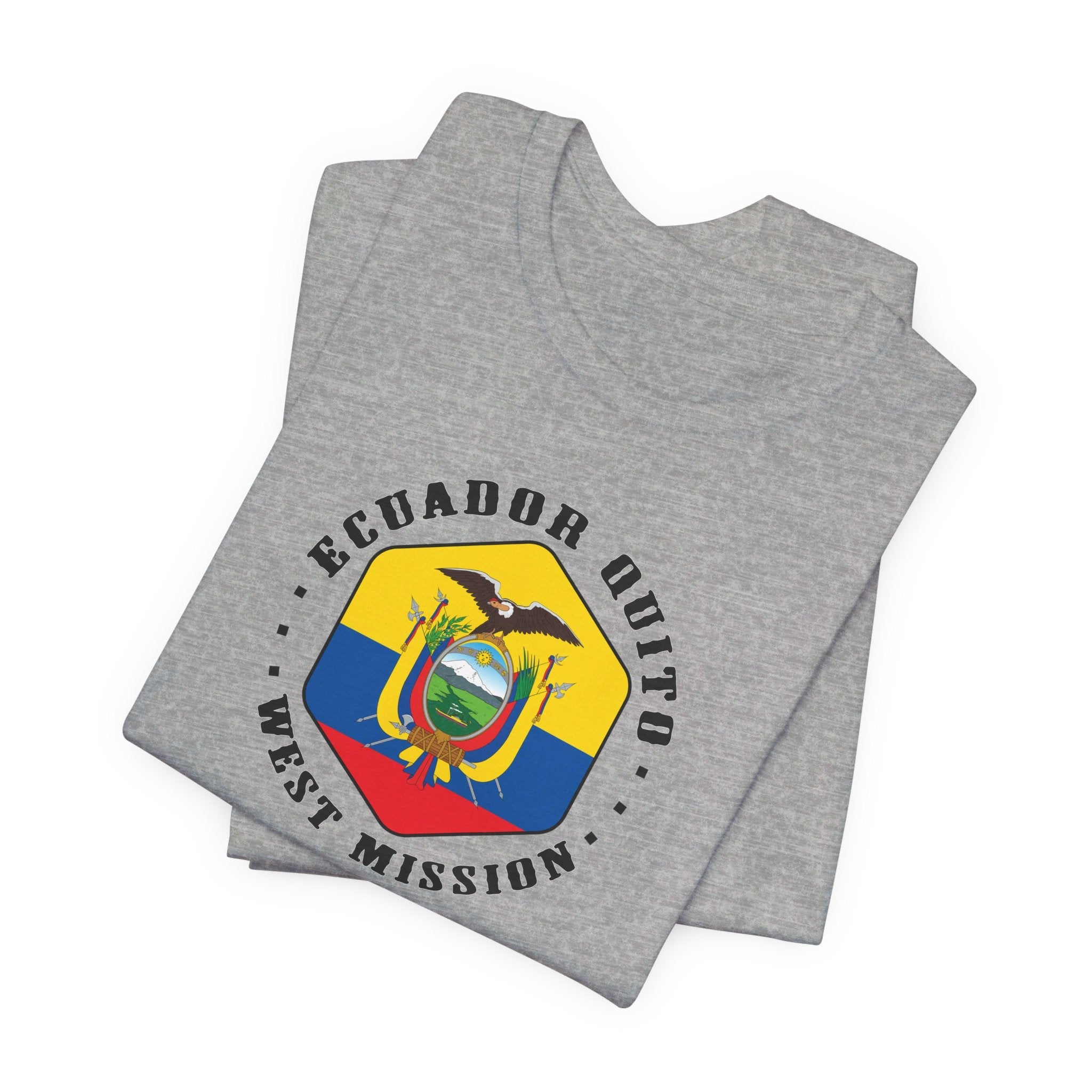 Ecuador Quito West Mission Hexagonal Flag T-shirt - Mission Wishlist - LDS Missionary Gift Store