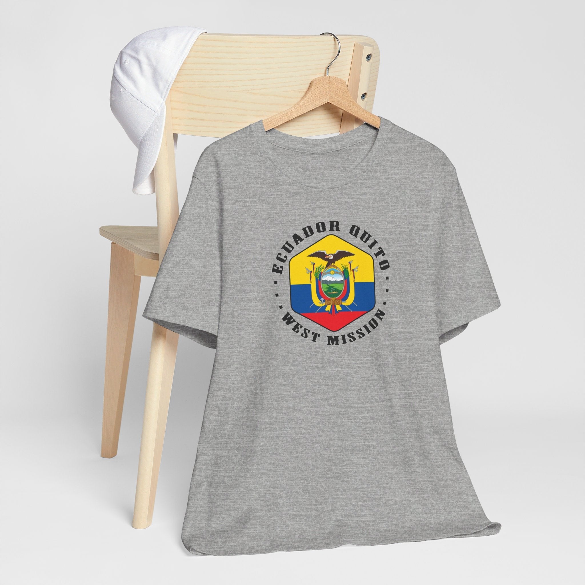 Ecuador Quito West Mission Hexagonal Flag T-shirt - Mission Wishlist - LDS Missionary Gift Store
