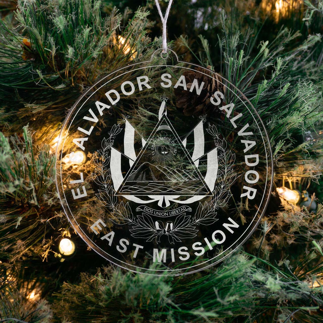 El Salvador San Salvador East Mission Christmas Ornament - Latter-Day Saint LDS Missionary Gift - Book of Mormon