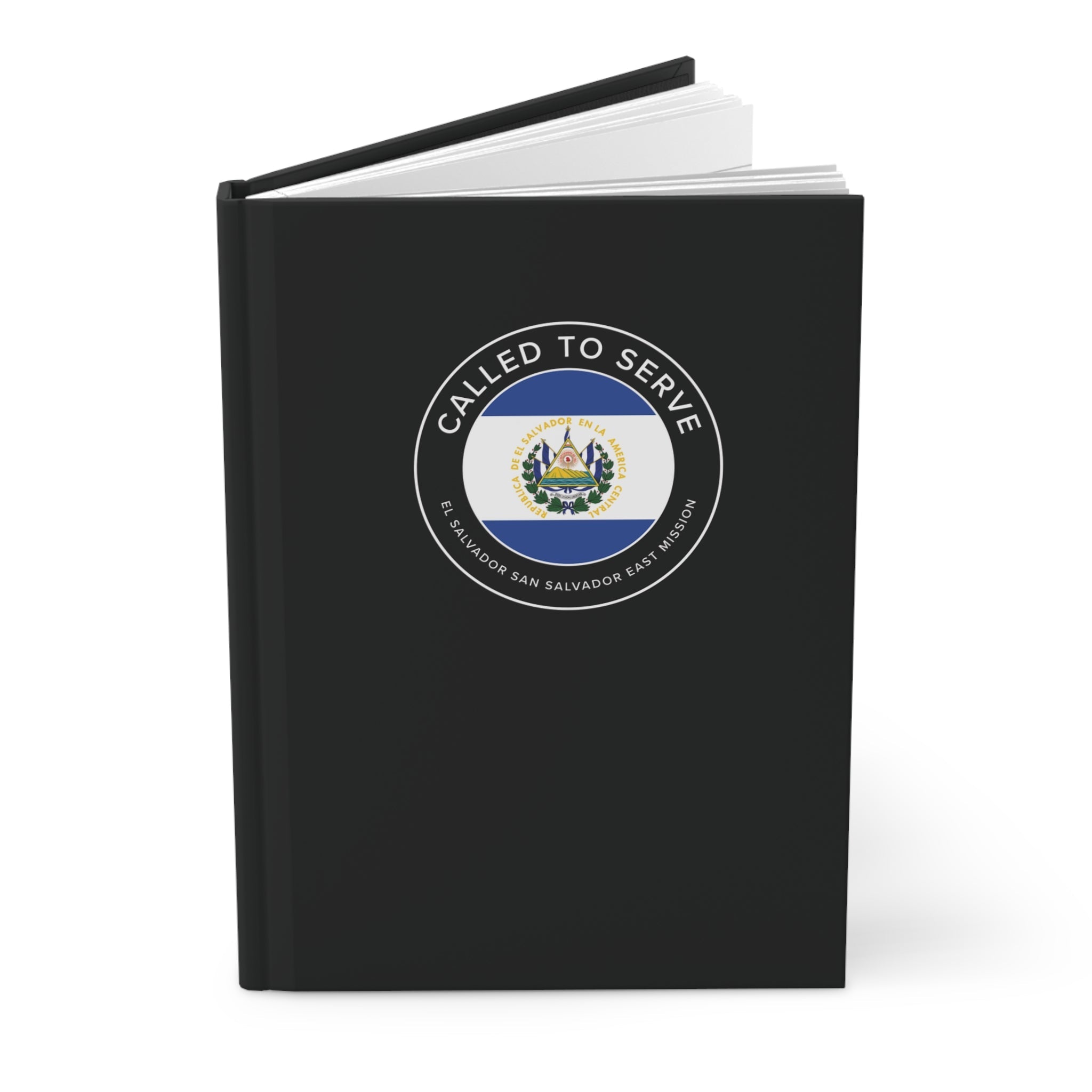 El Salvador San Salvador East Mission Circle Flag Called to Serve Black Hardcover Journal Matte - Mission Wishlist - LDS Missionary Gift Store