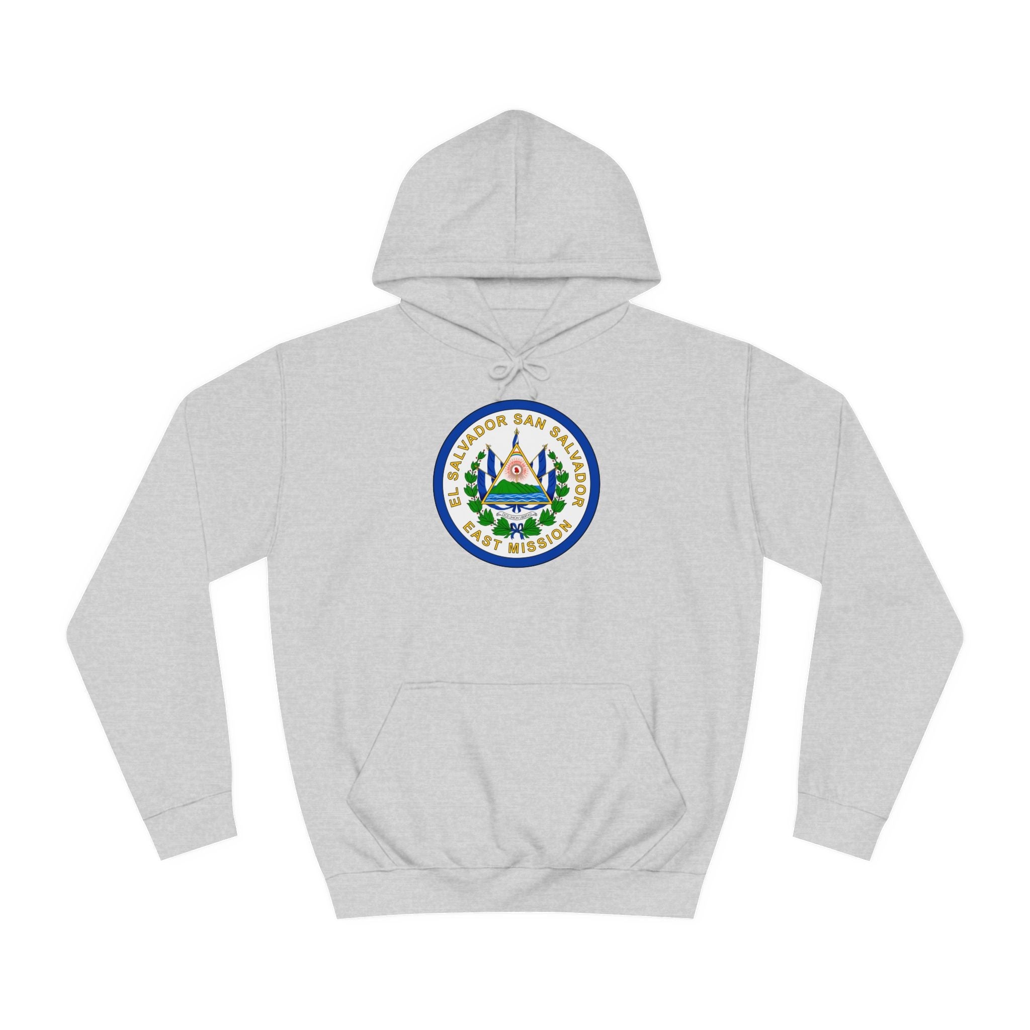 El Salvador San Salvador East Mission Flag Logo (White Border) College Hoodie - Mission Wishlist - LDS Missionary Gift Store