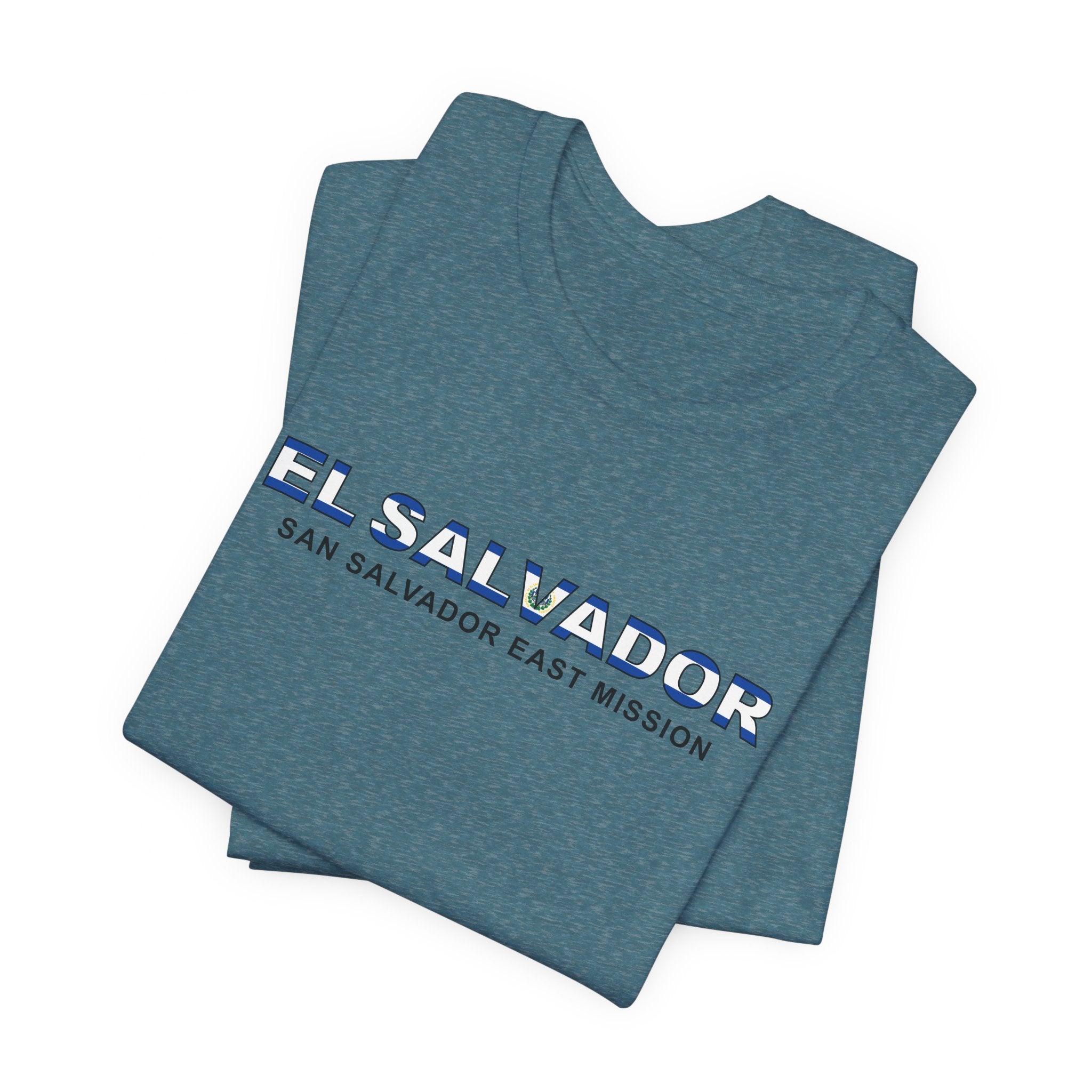 El Salvador San Salvador East Mission Flag Title T-shirt - Mission Wishlist - LDS Missionary Gift Store