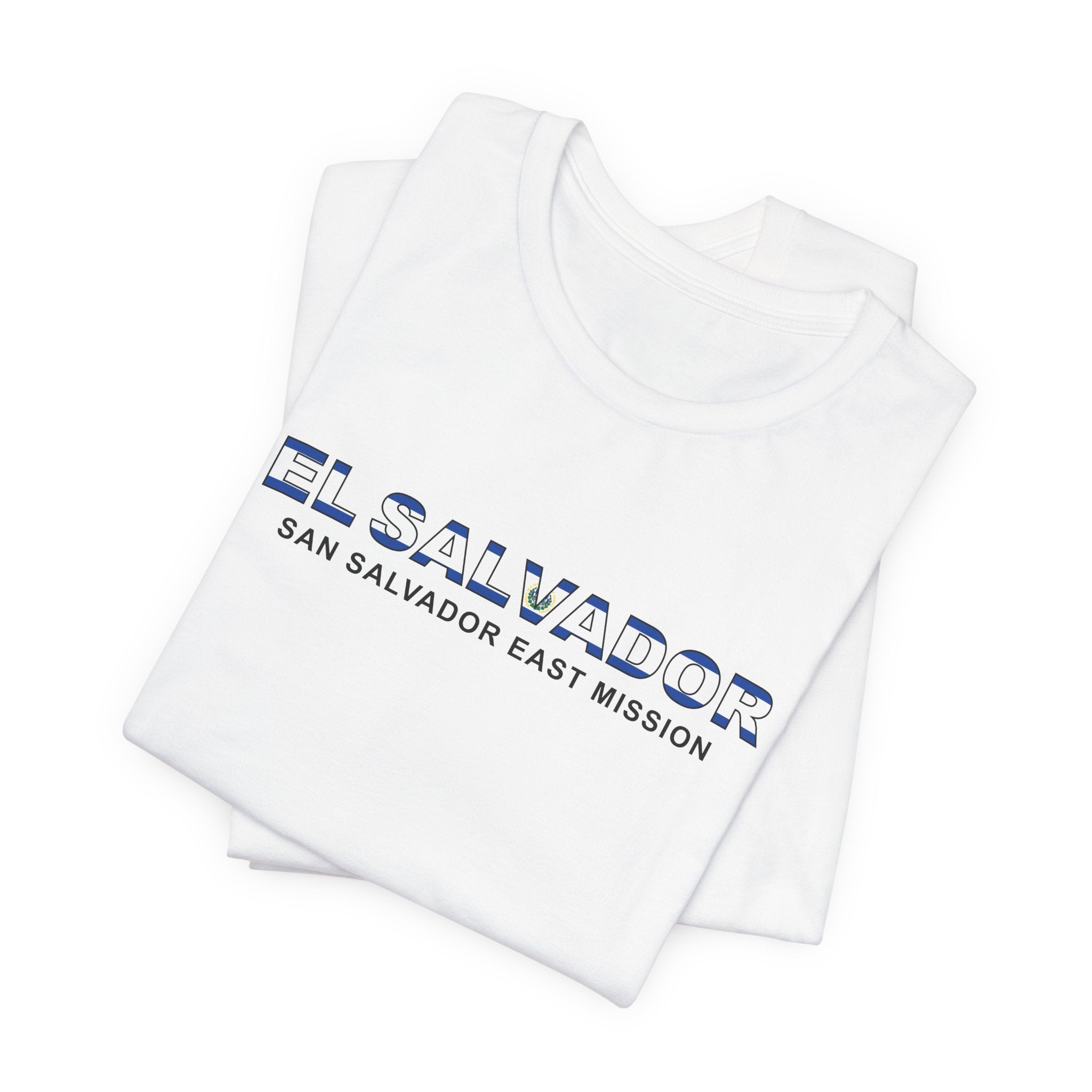 El Salvador San Salvador East Mission Flag Title T-shirt - Mission Wishlist - LDS Missionary Gift Store