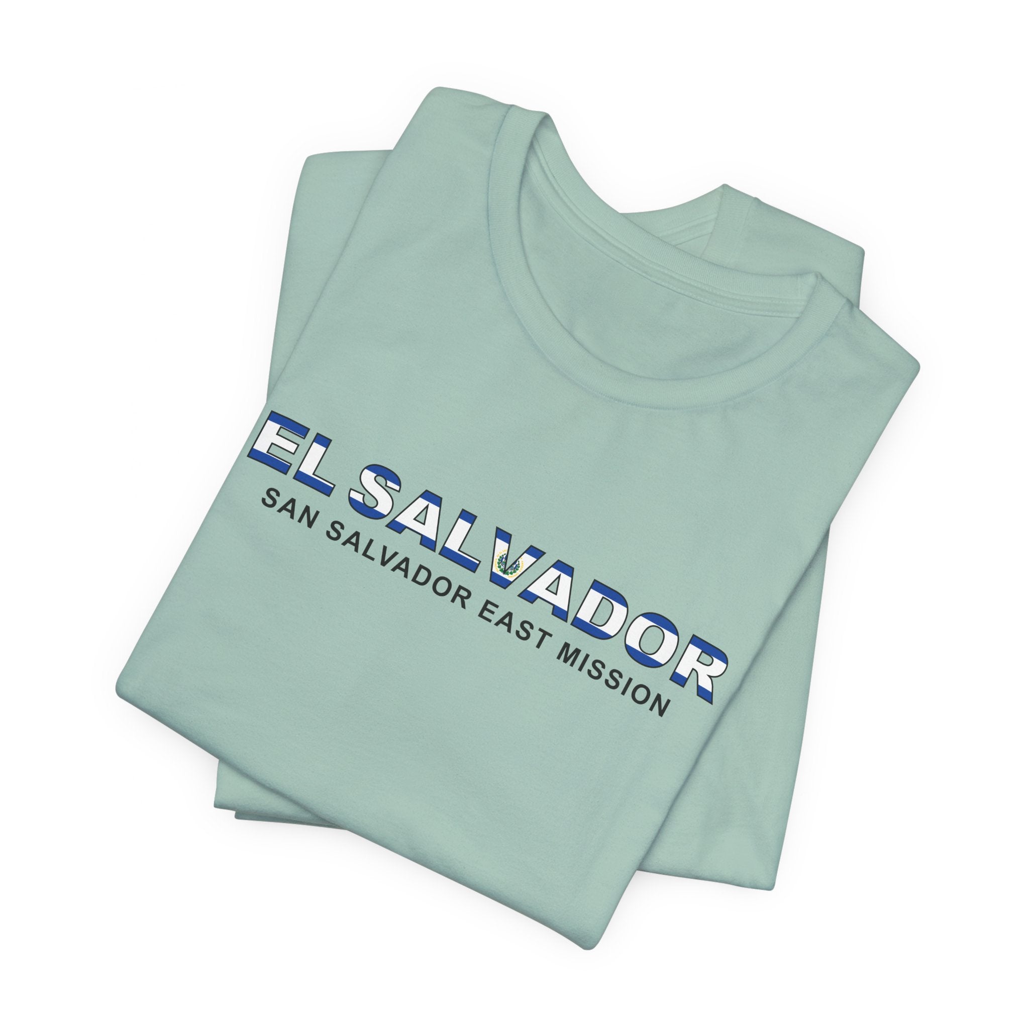 El Salvador San Salvador East Mission Flag Title T-shirt - Mission Wishlist - LDS Missionary Gift Store