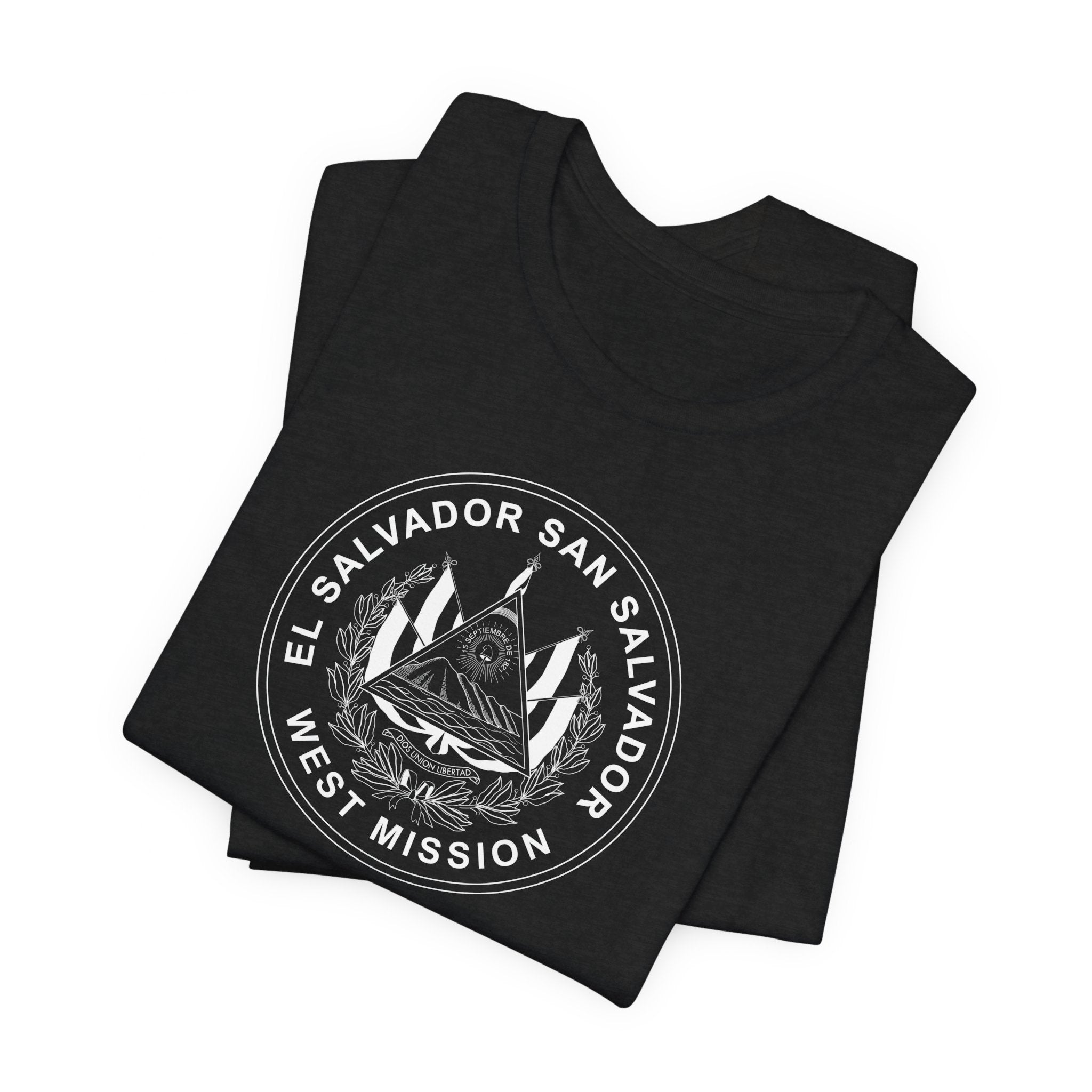 El Salvador San Salvador West Mission Circular Monochrome Logo T-Shirt - Mission Wishlist - LDS Missionary Gift Store