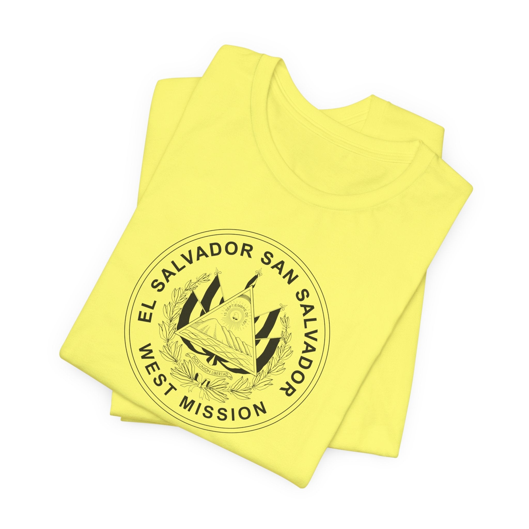 El Salvador San Salvador West Mission Circular Monochrome Logo T-Shirt - Mission Wishlist - LDS Missionary Gift Store