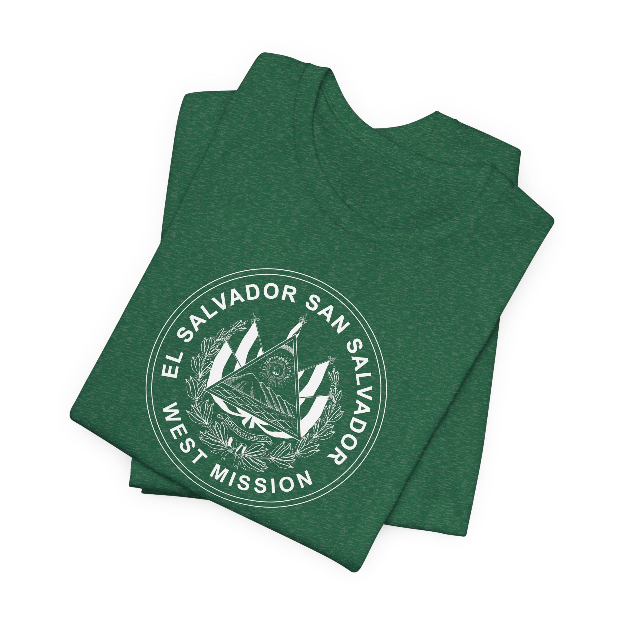 El Salvador San Salvador West Mission Circular Monochrome Logo T-Shirt - Mission Wishlist - LDS Missionary Gift Store
