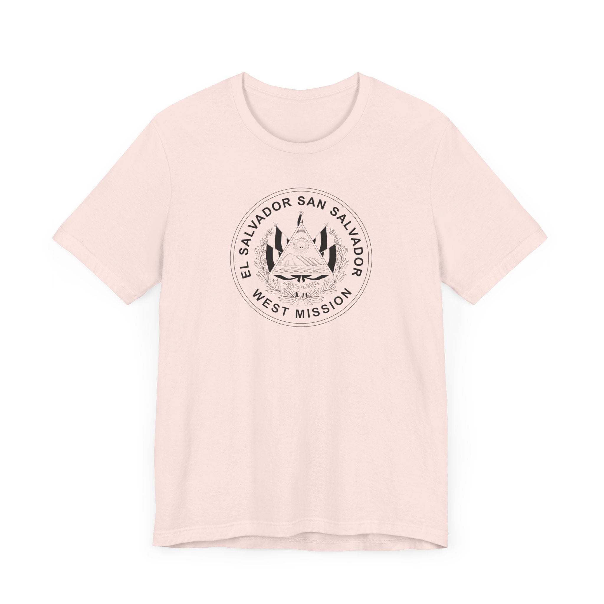 El Salvador San Salvador West Mission Circular Monochrome Logo T-Shirt - Mission Wishlist - LDS Missionary Gift Store