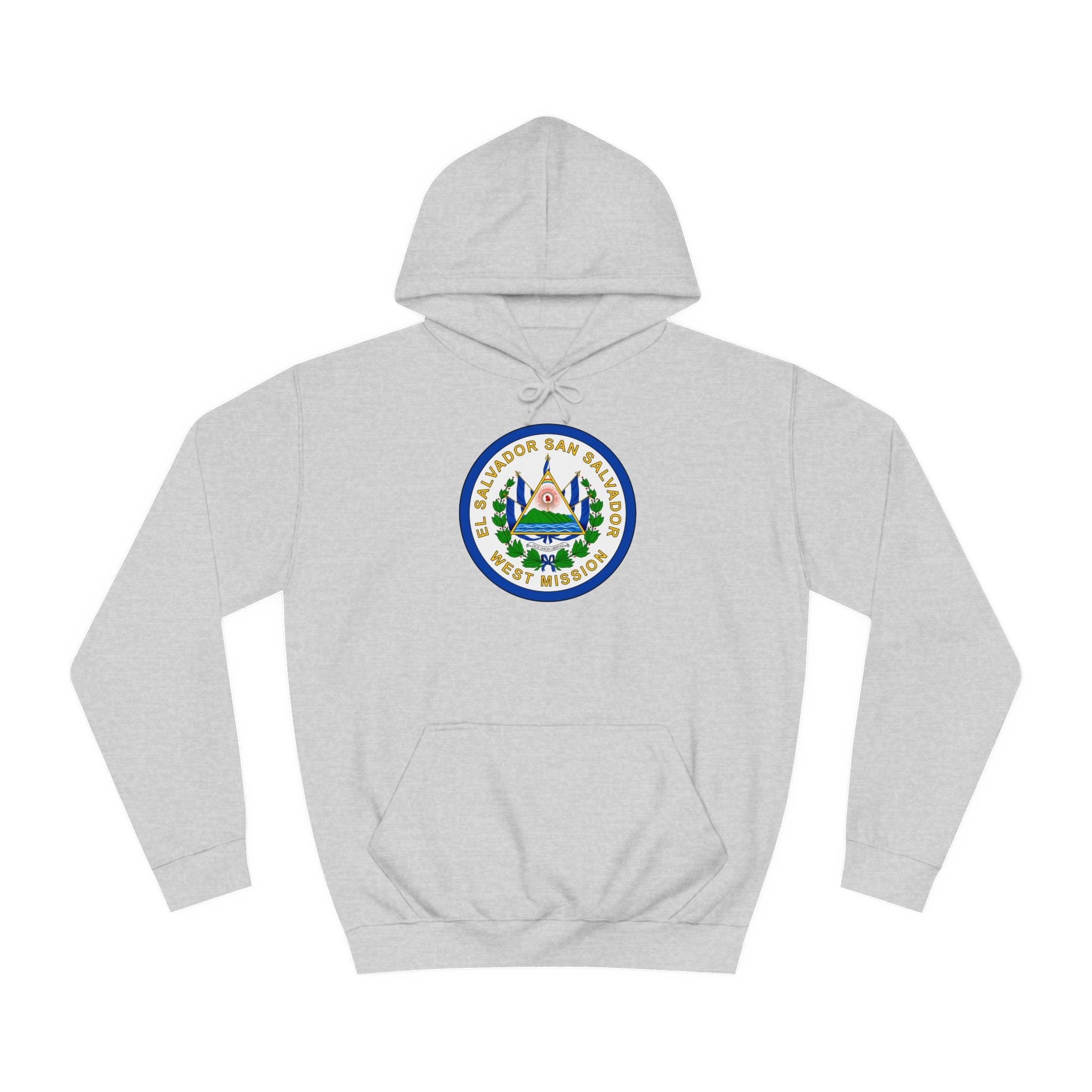 El Salvador San Salvador West Mission Flag Logo (White Border) College Hoodie - Mission Wishlist - LDS Missionary Gift Store