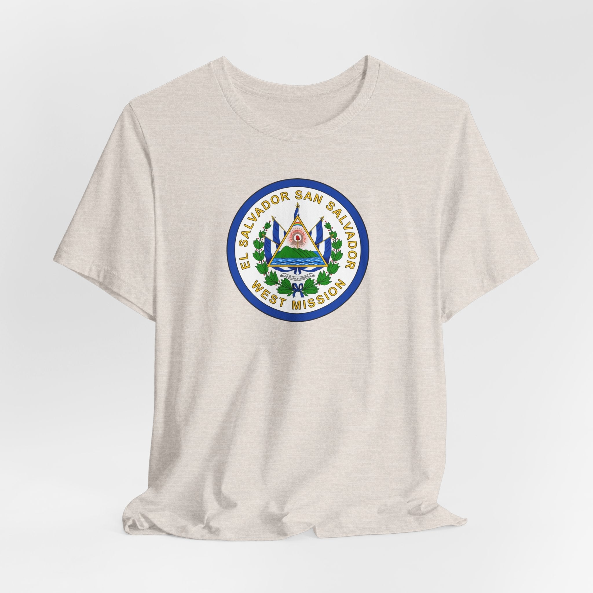 El Salvador San Salvador West Mission Flag Logo (White Border) T-shirt - Mission Wishlist - LDS Missionary Gift Store