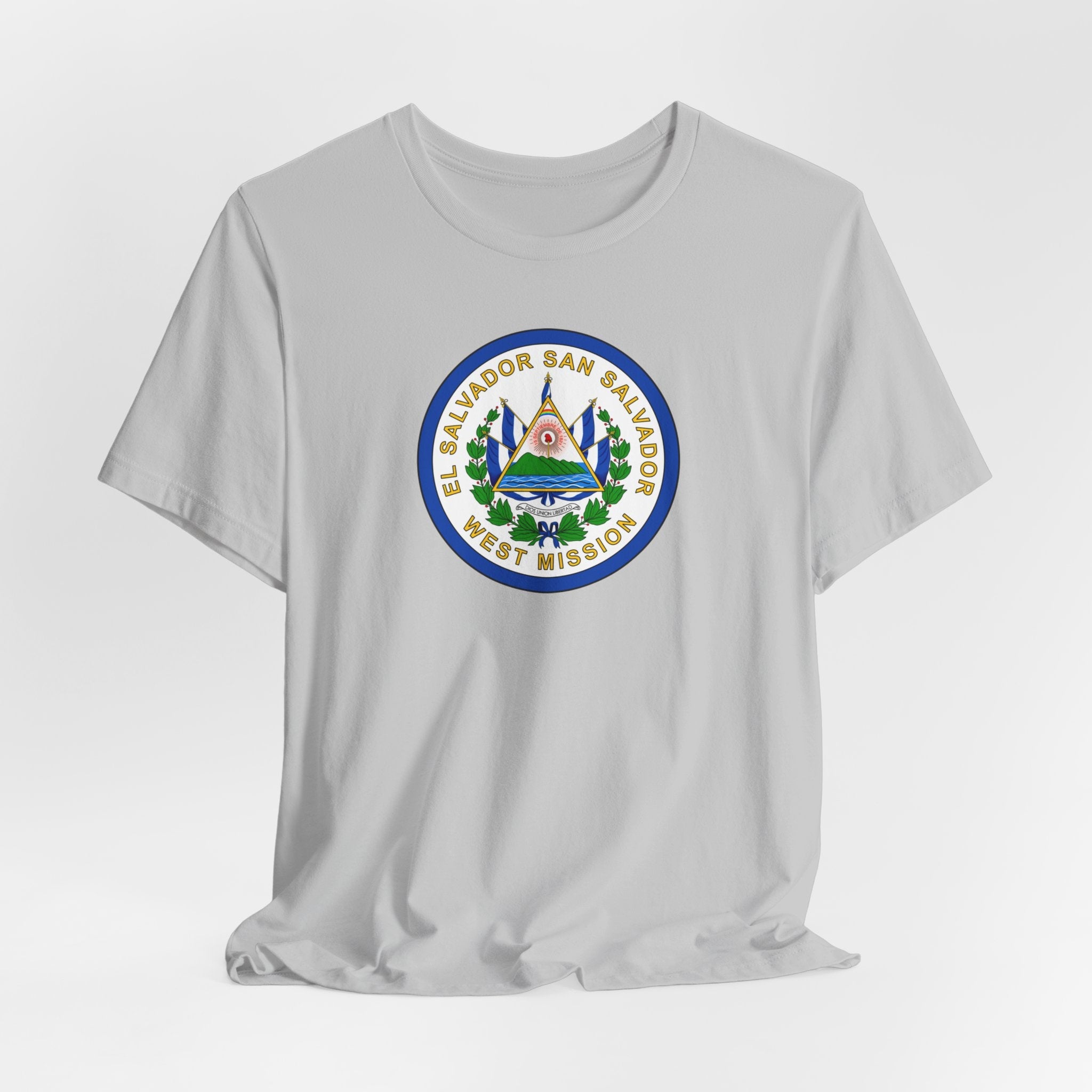 El Salvador San Salvador West Mission Flag Logo (White Border) T-shirt - Mission Wishlist - LDS Missionary Gift Store