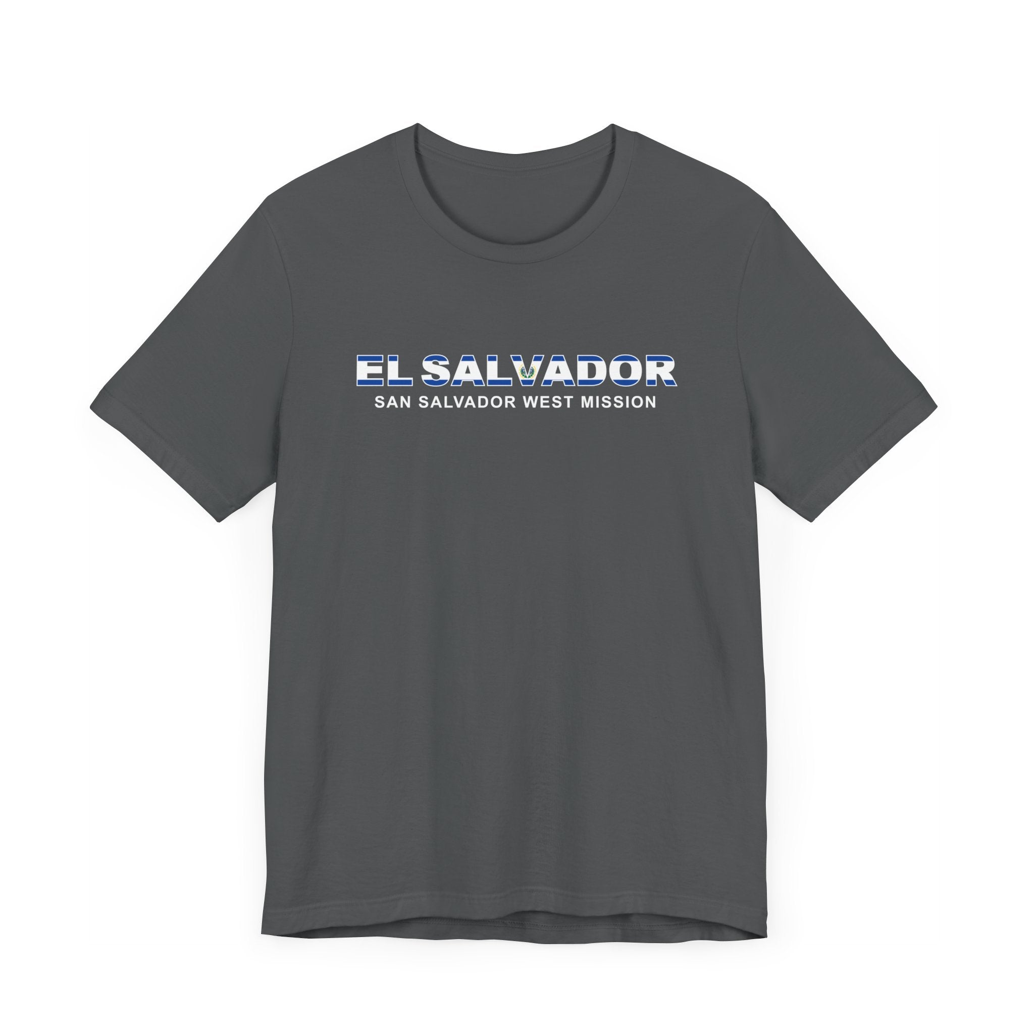 El Salvador San Salvador West Mission Flag Title T-shirt - Mission Wishlist - LDS Missionary Gift Store