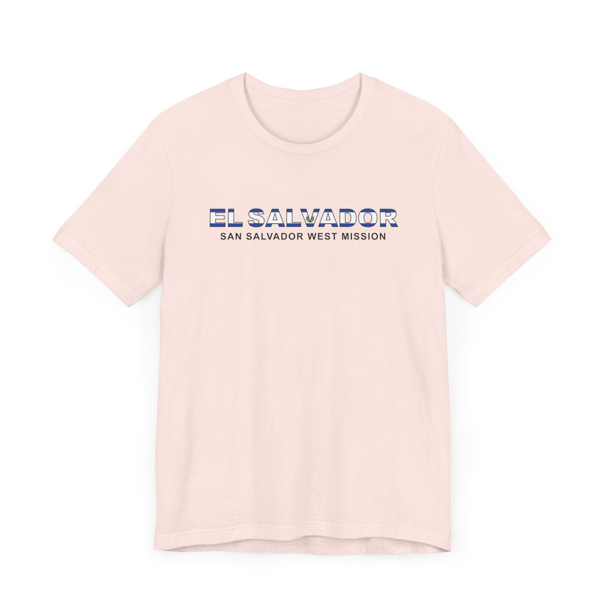 El Salvador San Salvador West Mission Flag Title T-shirt - Mission Wishlist - LDS Missionary Gift Store