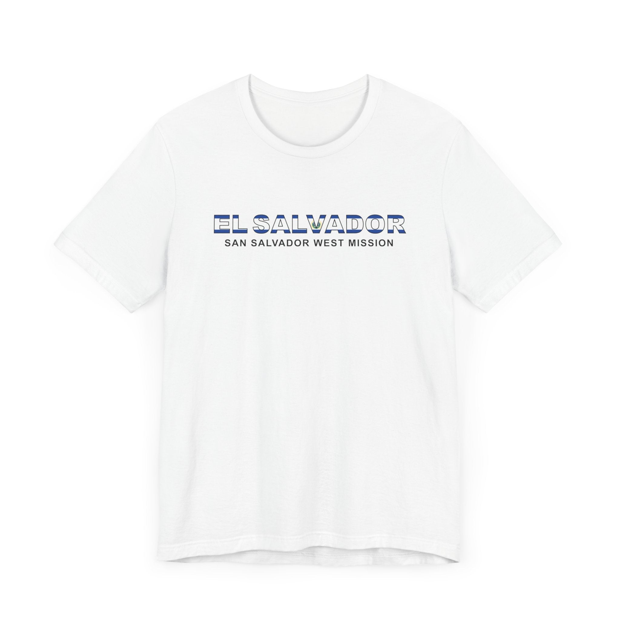 El Salvador San Salvador West Mission Flag Title T-shirt - Mission Wishlist - LDS Missionary Gift Store