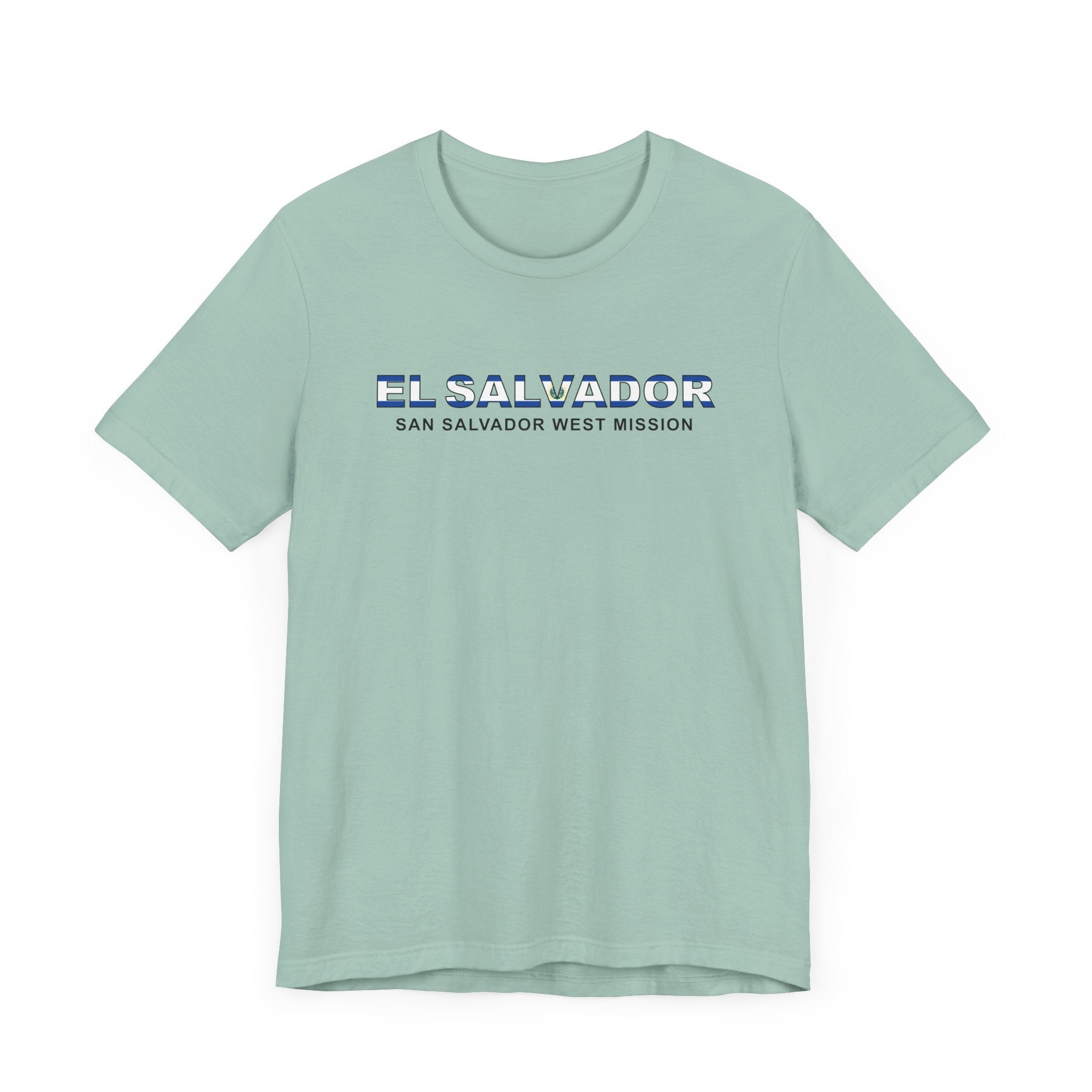 El Salvador San Salvador West Mission Flag Title T-shirt - Mission Wishlist - LDS Missionary Gift Store